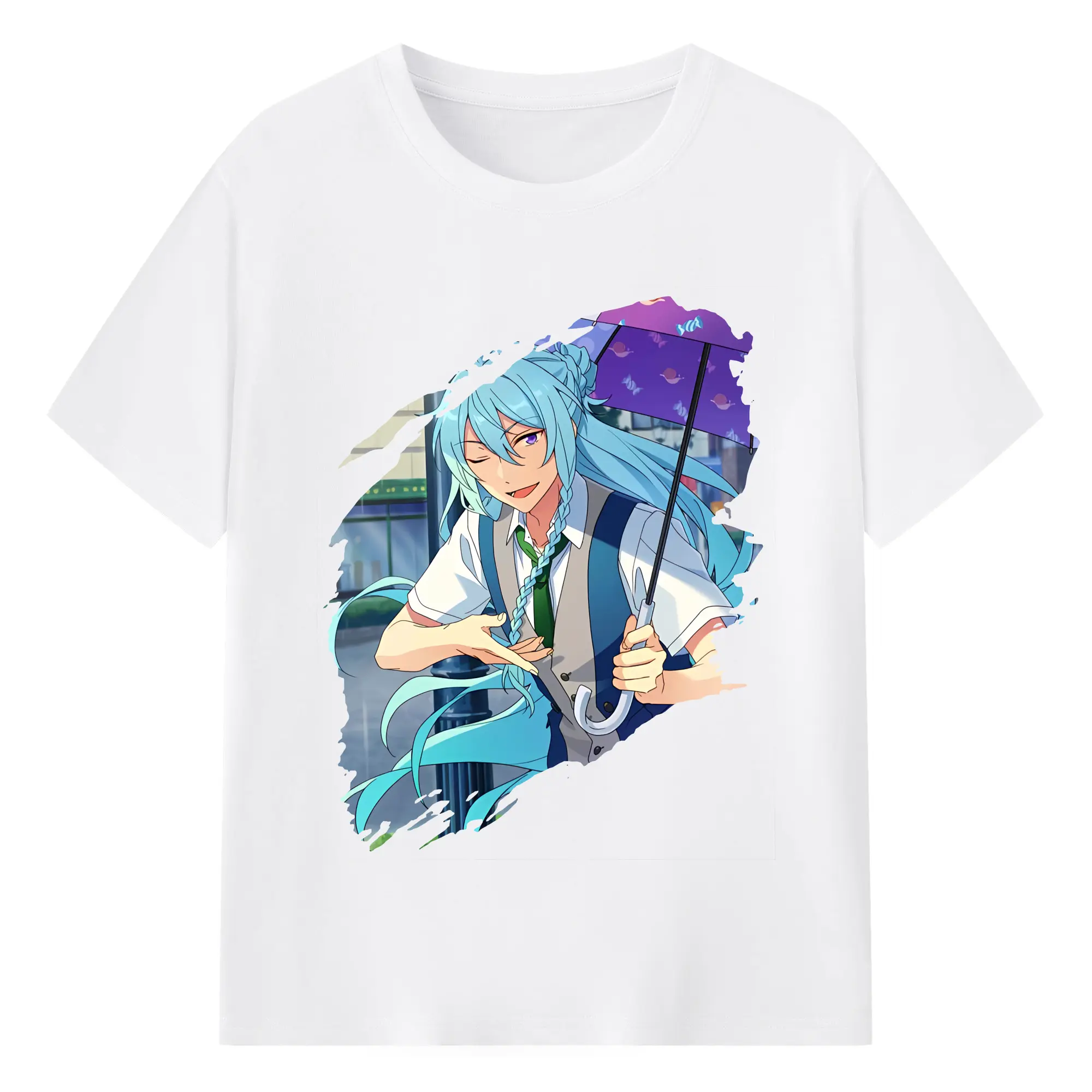 あんさん ぶる グッズ fine 日日樹渉 - 綿100％ 半袖Tシャツ ・ フロントプリント ・ 快適 通気性 ・ 日常使い 散歩 スポーツ用