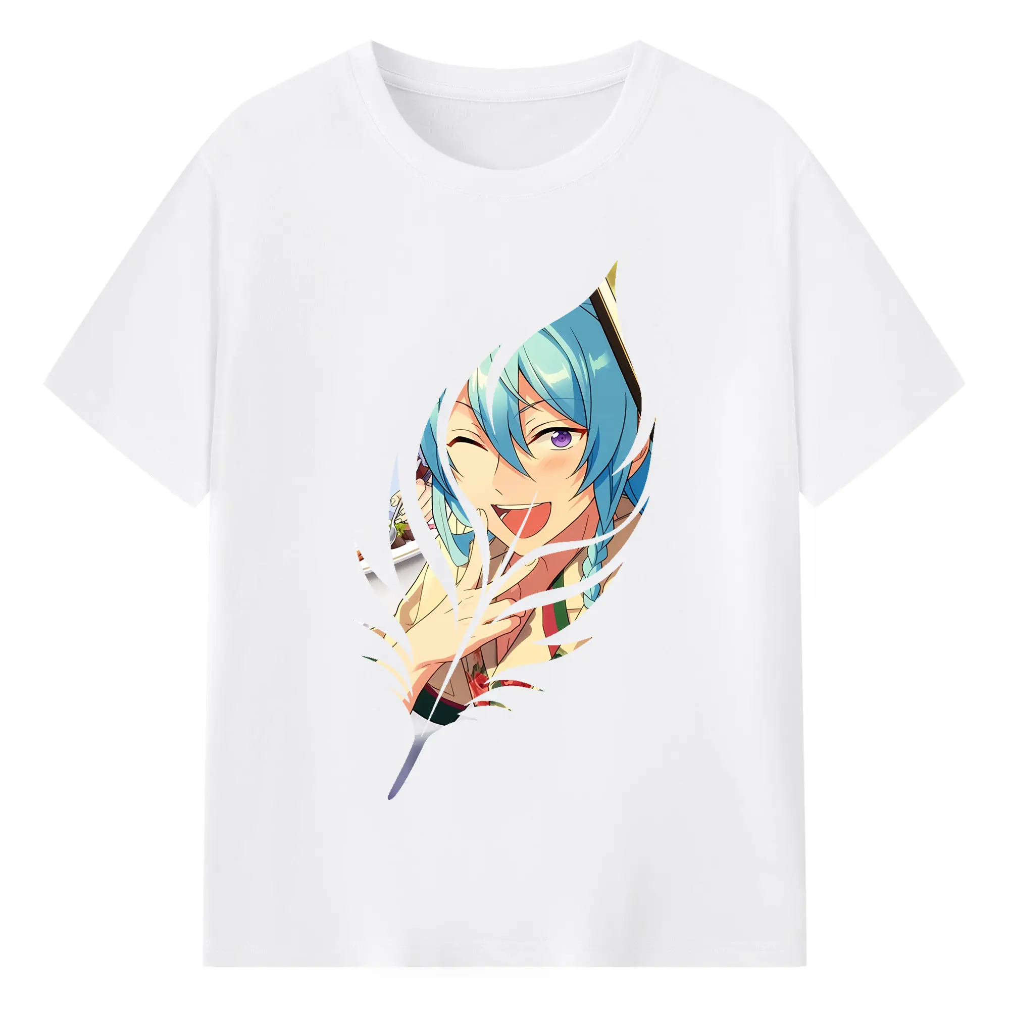 あんさん ぶる グッズ fine 日日樹渉 - 綿100％ 半袖Tシャツ ・ フロントプリント ・ 快適 通気性 ・ 日常使い 散歩 スポーツ用