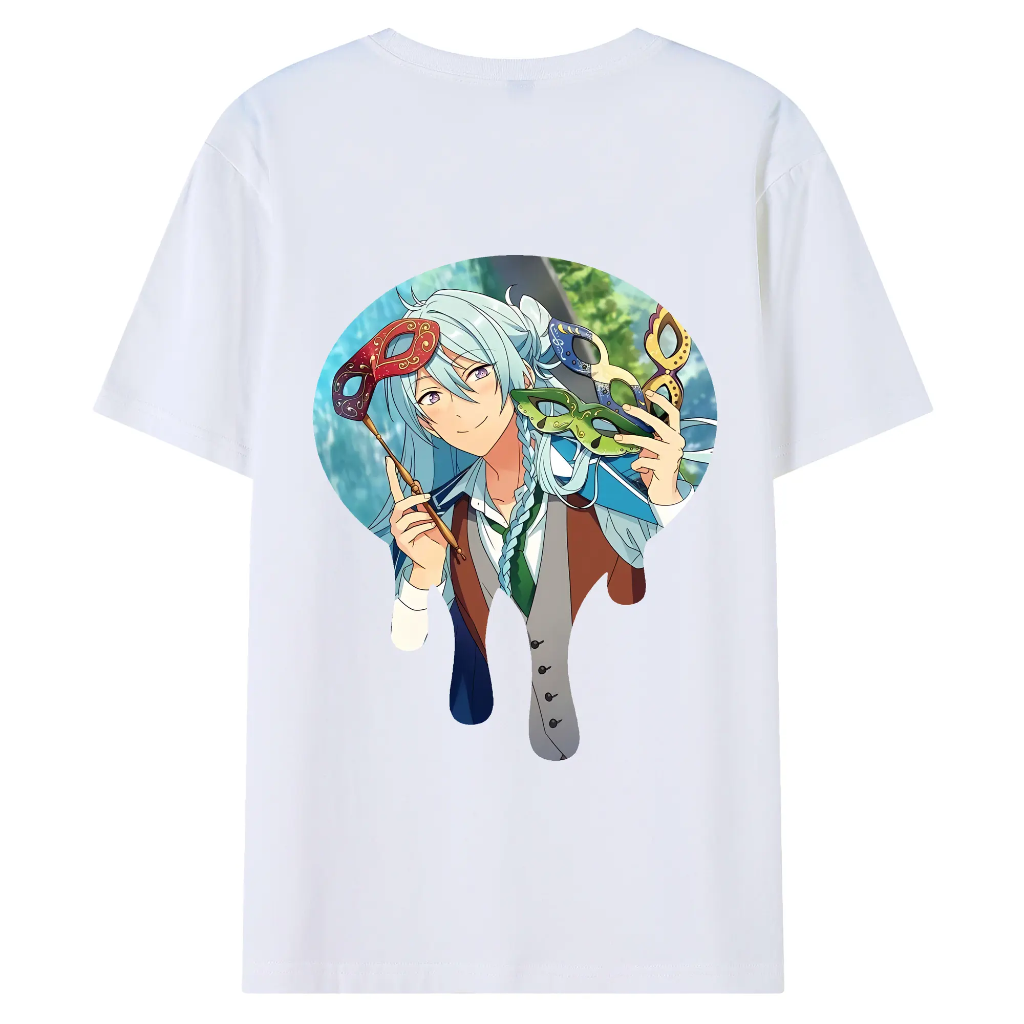 あんさん ぶる グッズ fine 日日樹渉 - 綿100％ 半袖Tシャツ ・ バックプリント ・ 快適 通気性 ・ 日常使い 散歩 スポーツ用