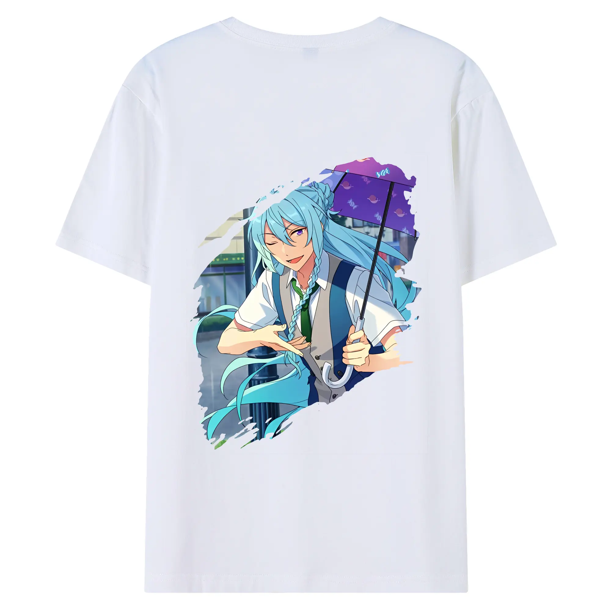 あんさん ぶる グッズ fine 日日樹渉 - 綿100％ 半袖Tシャツ ・ バックプリント ・ 快適 通気性 ・ 日常使い 散歩 スポーツ用