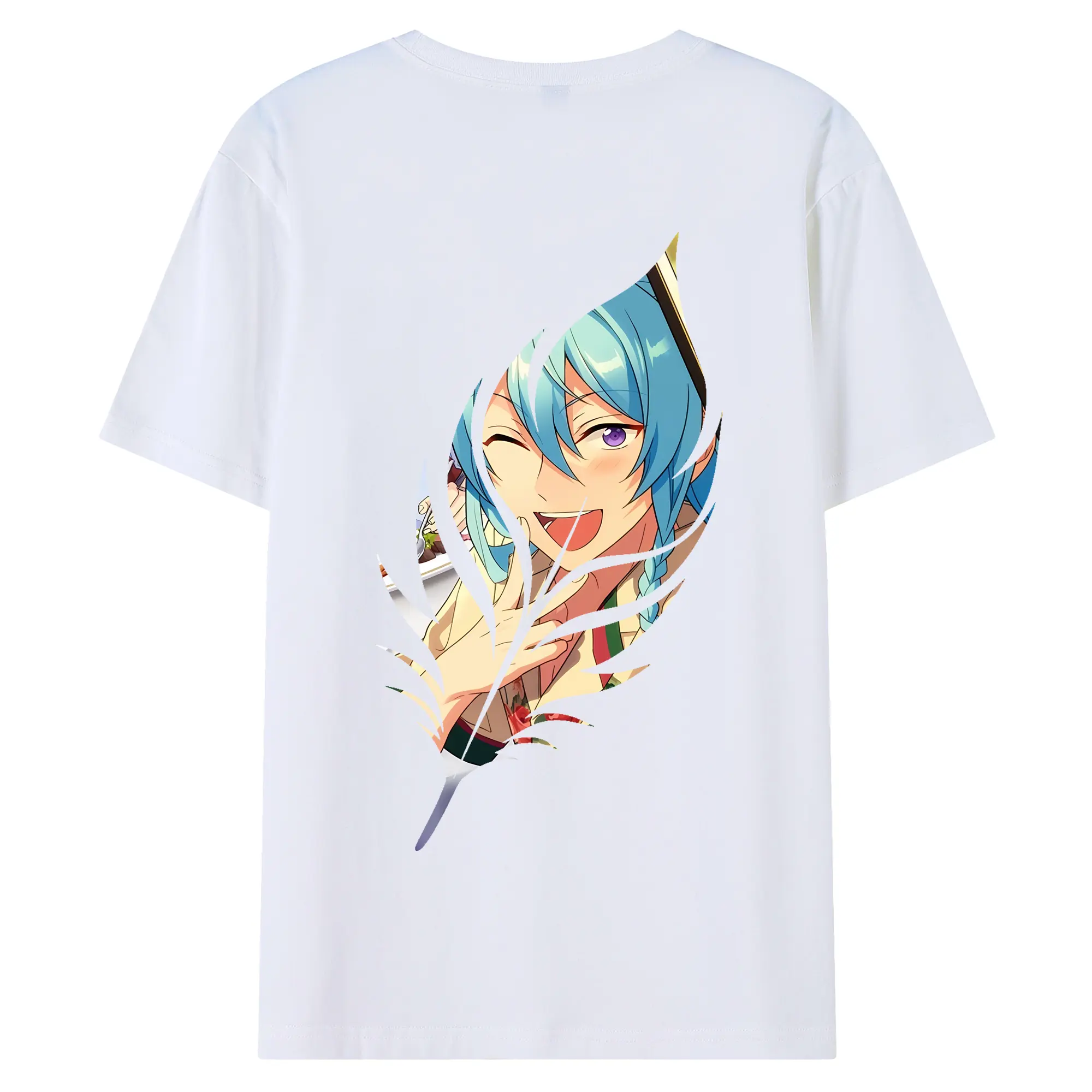 あんさん ぶる グッズ fine 日日樹渉 - 綿100％ 半袖Tシャツ ・ バックプリント ・ 快適 通気性 ・ 日常使い 散歩 スポーツ用