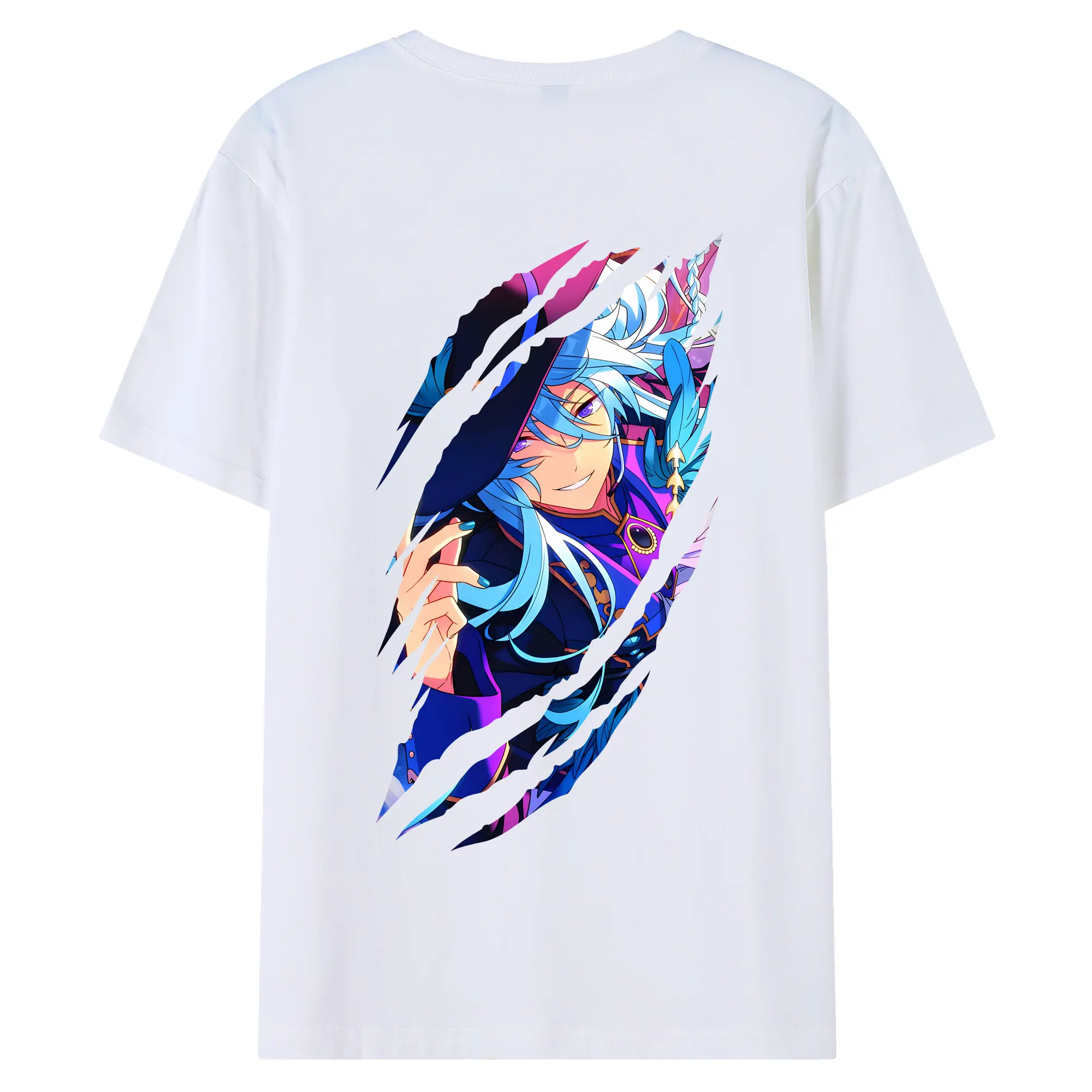 あんさん ぶる グッズ fine 日日樹渉 - 綿100％ 半袖Tシャツ ・ バックプリント ・ 快適 通気性 ・ 日常使い 散歩 スポーツ用