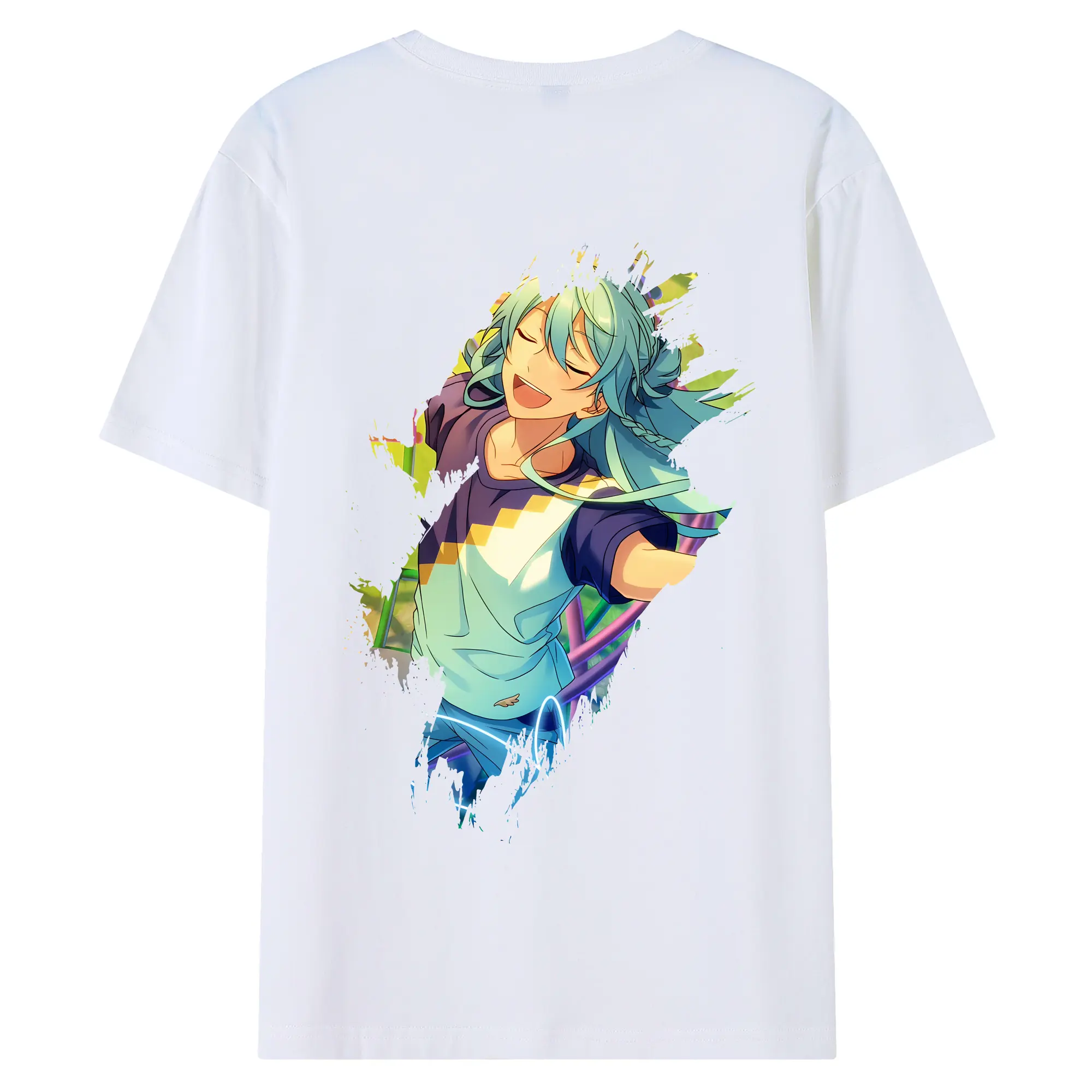 あんさん ぶる グッズ fine 日日樹渉 - 綿100％ 半袖Tシャツ ・ バックプリント ・ 快適 通気性 ・ 日常使い 散歩 スポーツ用