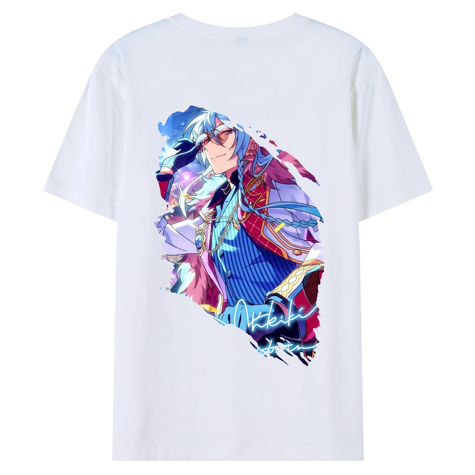 あんさん ぶる グッズ fine 日日樹渉 - 綿100％ 半袖Tシャツ ・ バックプリント ・ 快適 通気性 ・ 日常使い 散歩 スポーツ用