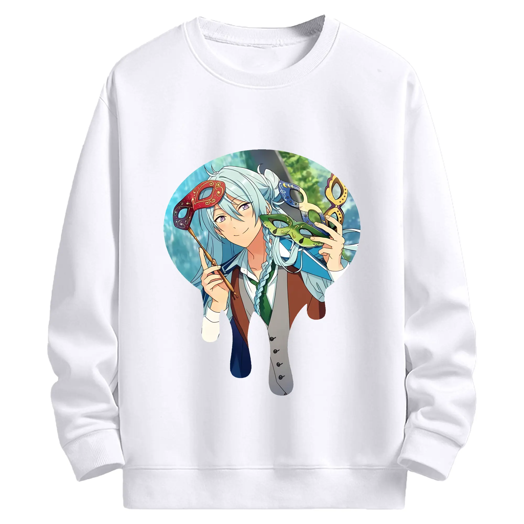 あんさん ぶる グッズ fine 日日樹渉 - 高品質 クルーネック スウェット ・ コットン59％ ポリエステル41％ ・ ユニセックス 長袖 トレーナー ・ カジュアル デイリー スポーツ 散歩用