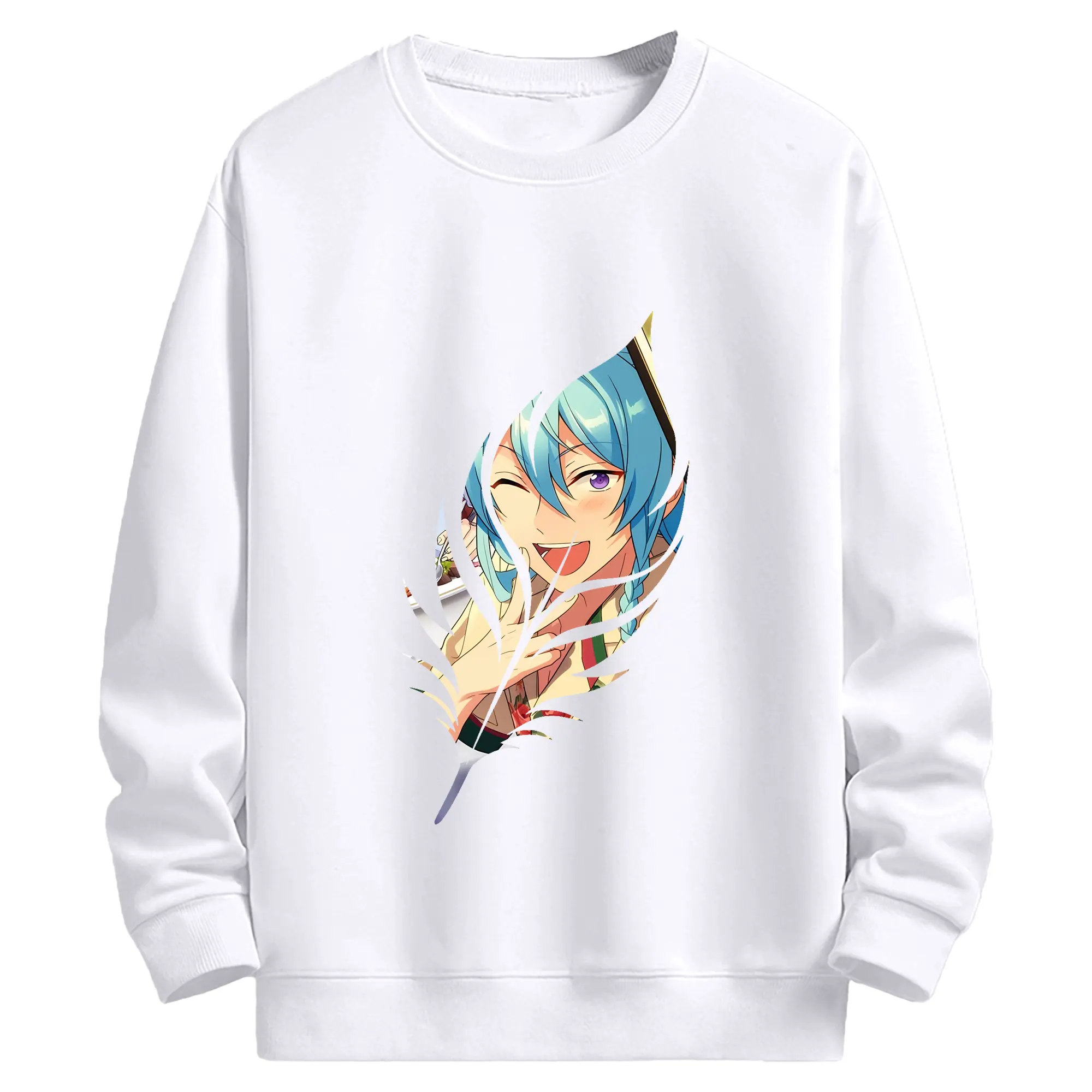 あんさん ぶる グッズ fine 日日樹渉 - 高品質 クルーネック スウェット ・ コットン59％ ポリエステル41％ ・ ユニセックス 長袖 トレーナー ・ カジュアル デイリー スポーツ 散歩用