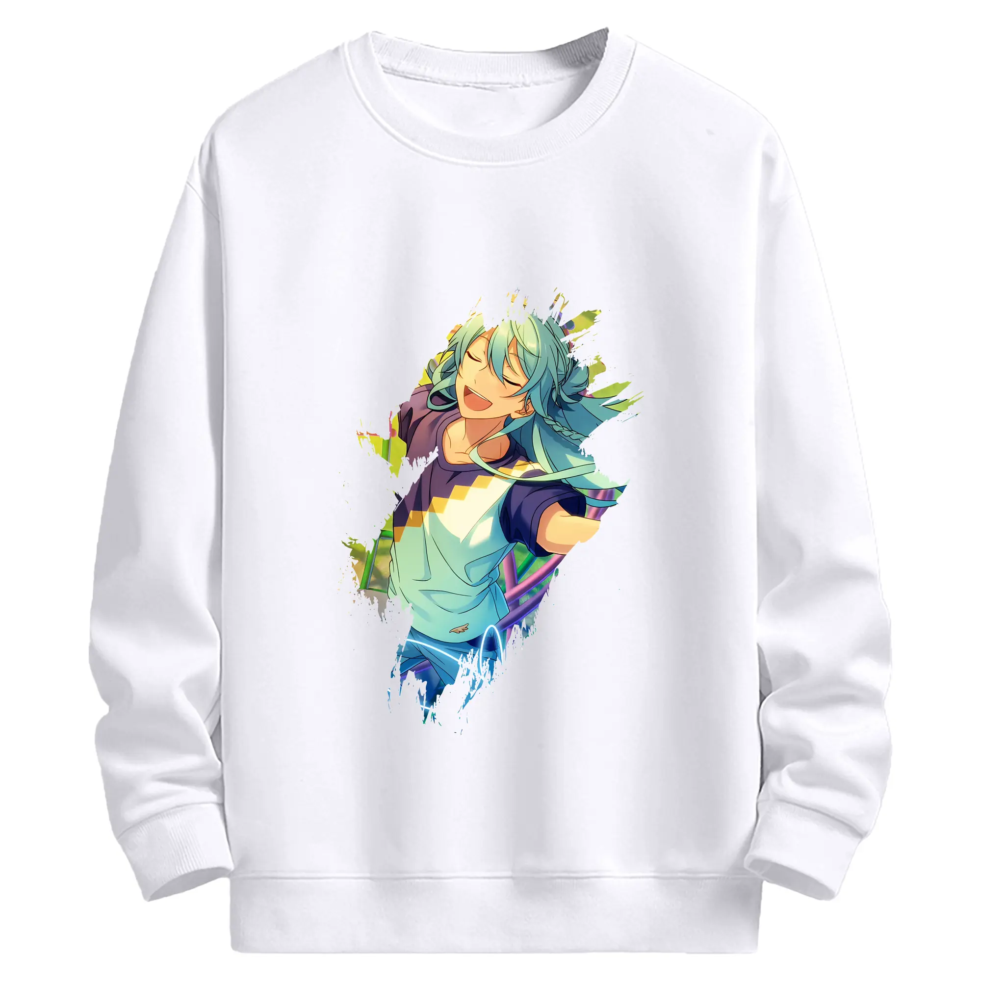 あんさん ぶる グッズ fine 日日樹渉 - 高品質 クルーネック スウェット ・ コットン59％ ポリエステル41％ ・ ユニセックス 長袖 トレーナー ・ カジュアル デイリー スポーツ 散歩用