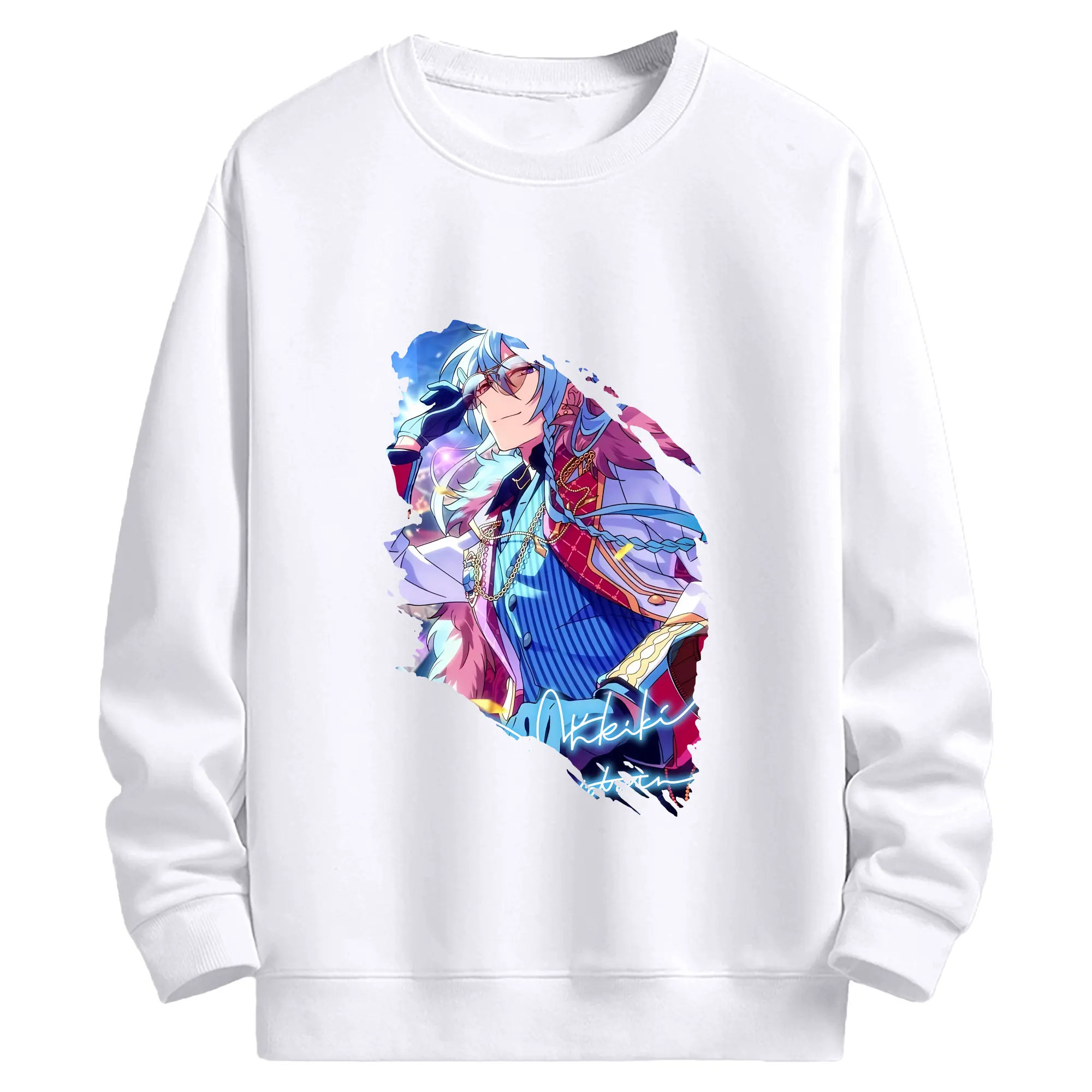 あんさん ぶる グッズ fine 日日樹渉 - 高品質 クルーネック スウェット ・ コットン59％ ポリエステル41％ ・ ユニセックス 長袖 トレーナー ・ カジュアル デイリー スポーツ 散歩用