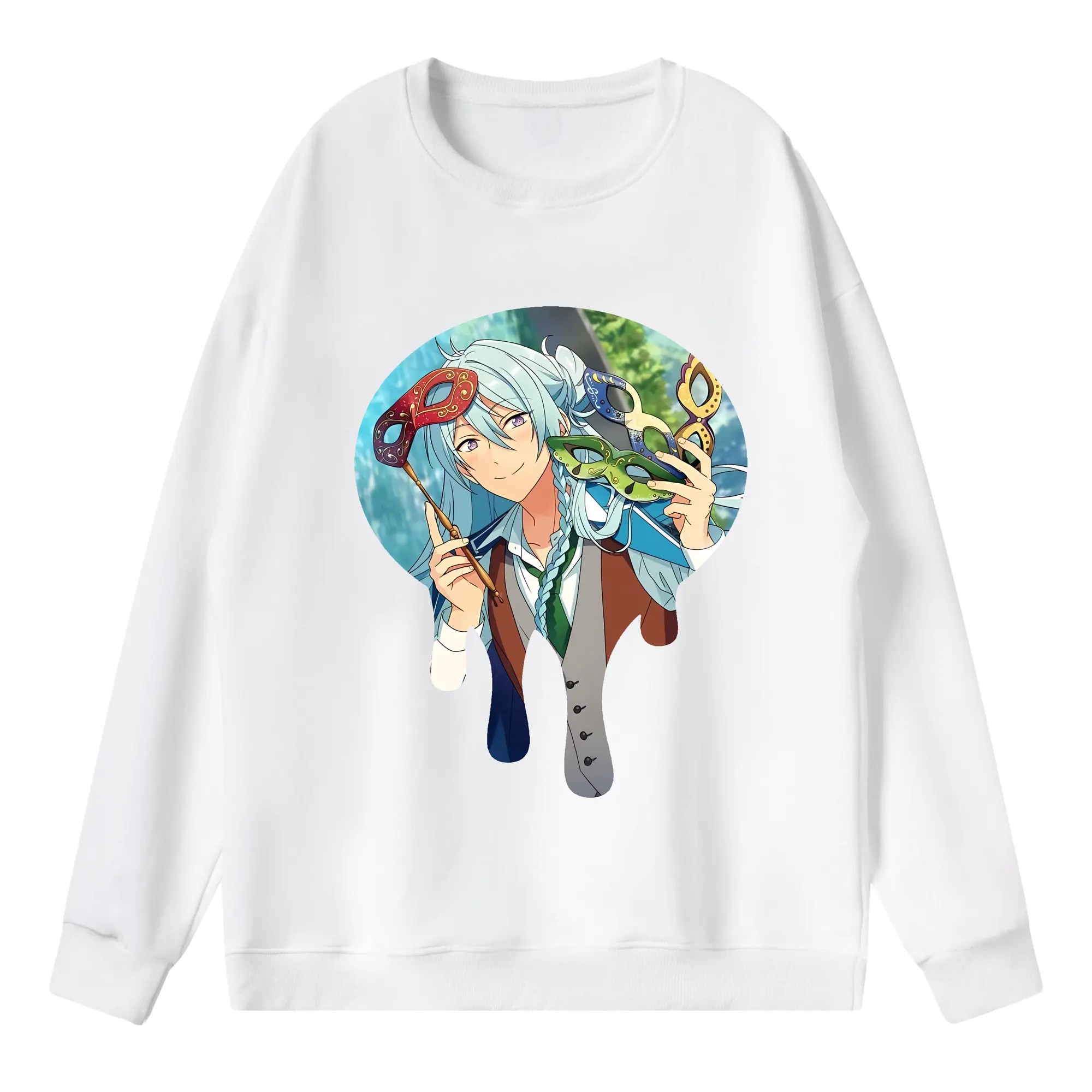 あんさん ぶる グッズ fine 日日樹渉 - 薄手 クルーネック スウェット 裏毛260g · ポリエステル 春秋向け カジュアル 男女兼用 · トレーナー デイリー スポーツ 散歩に最適