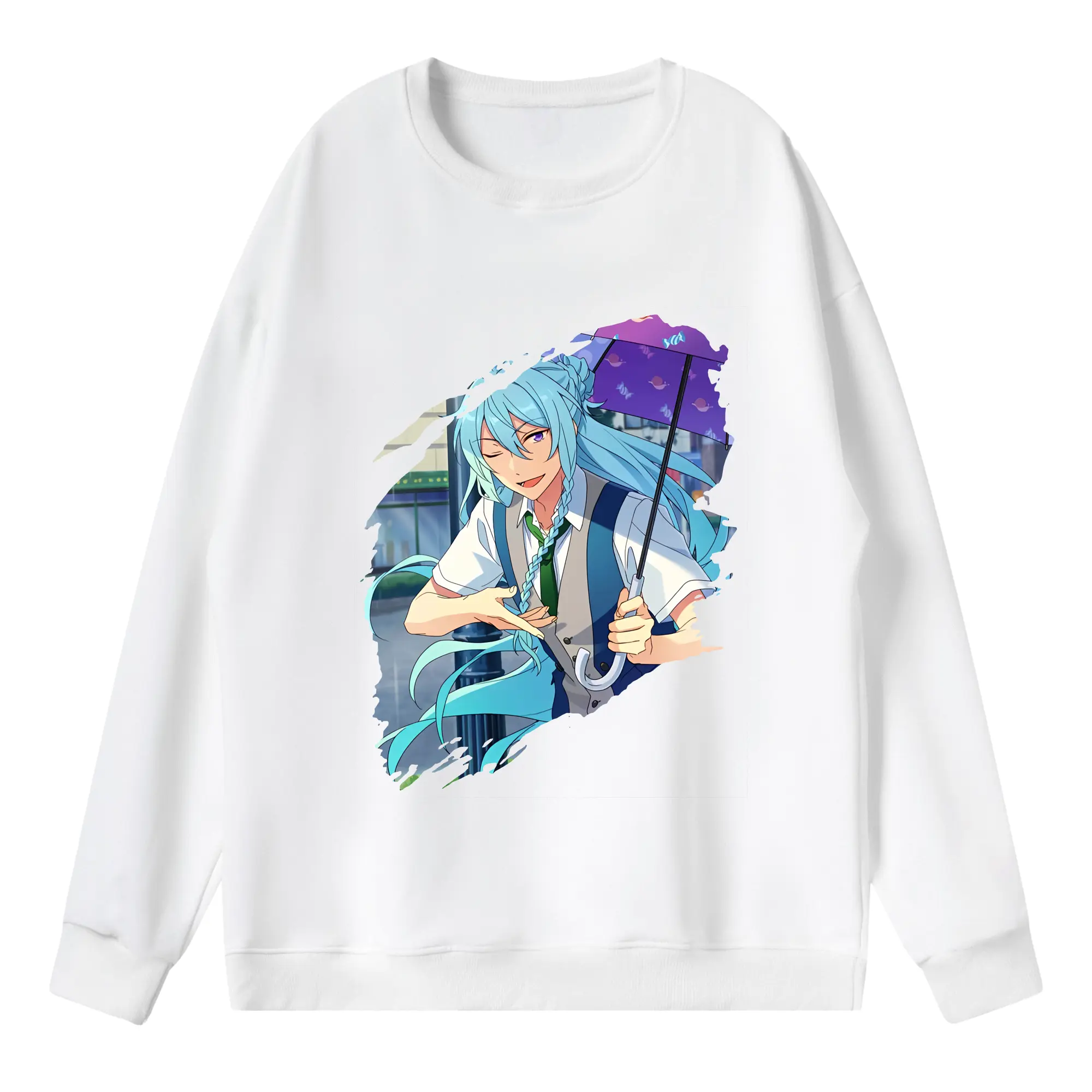 あんさん ぶる グッズ fine 日日樹渉 - 薄手 クルーネック スウェット 裏毛260g · ポリエステル 春秋向け カジュアル 男女兼用 · トレーナー デイリー スポーツ 散歩に最適