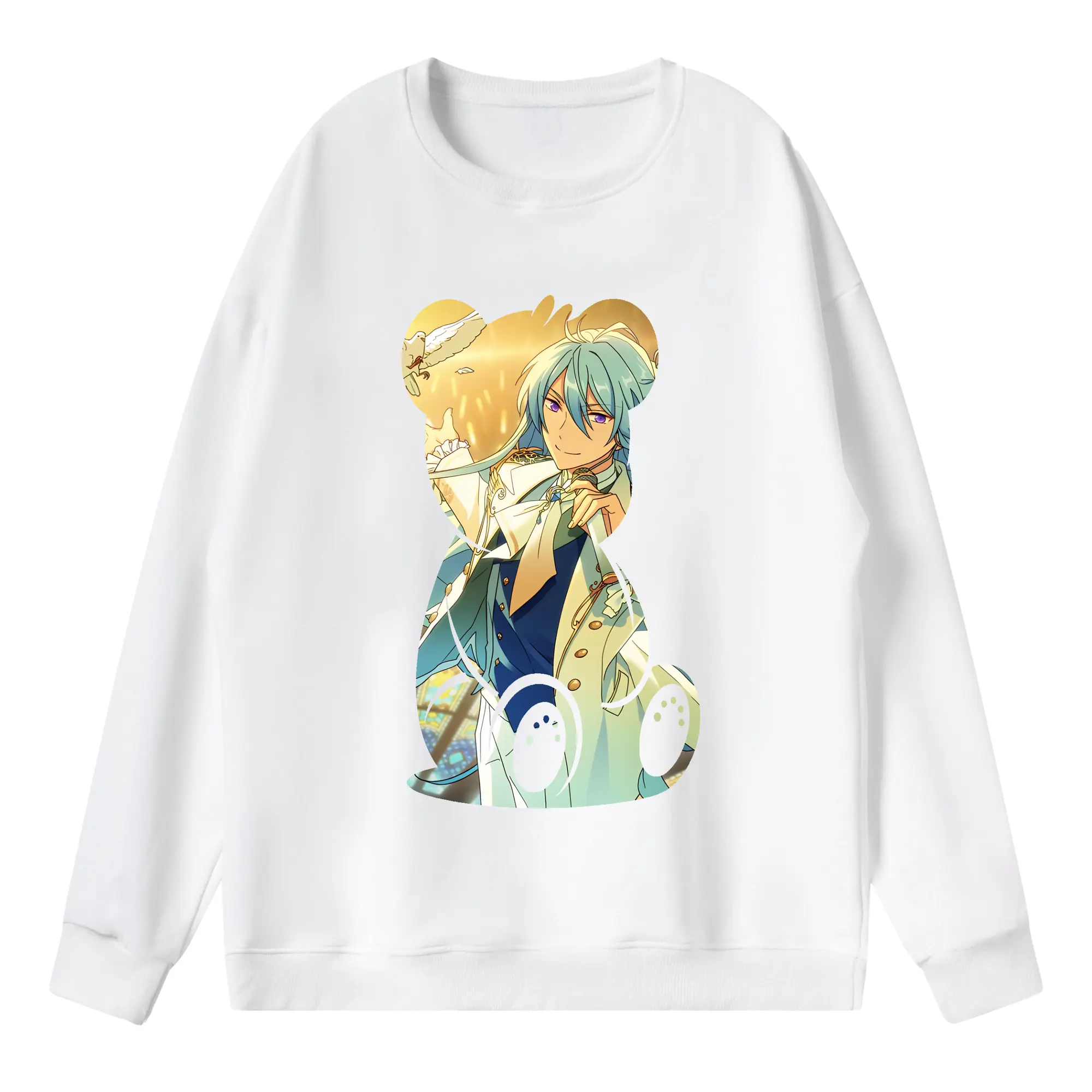 あんさん ぶる グッズ fine 日日樹渉 - 薄手 クルーネック スウェット 裏毛260g · ポリエステル 春秋向け カジュアル 男女兼用 · トレーナー デイリー スポーツ 散歩に最適