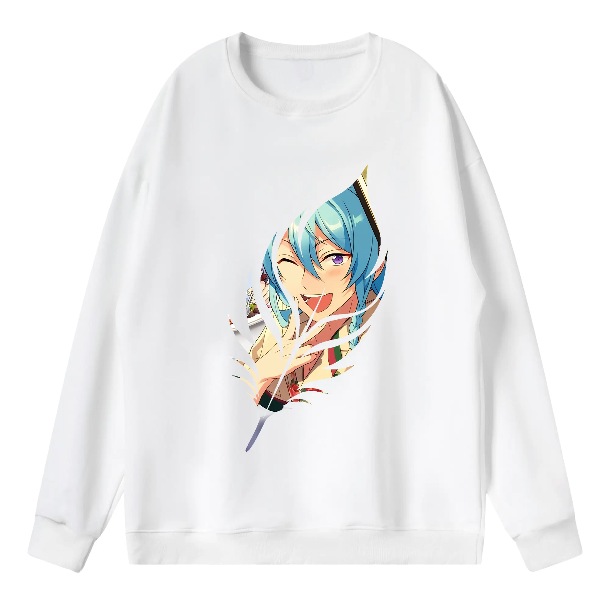 あんさん ぶる グッズ fine 日日樹渉 - 薄手 クルーネック スウェット 裏毛260g · ポリエステル 春秋向け カジュアル 男女兼用 · トレーナー デイリー スポーツ 散歩に最適