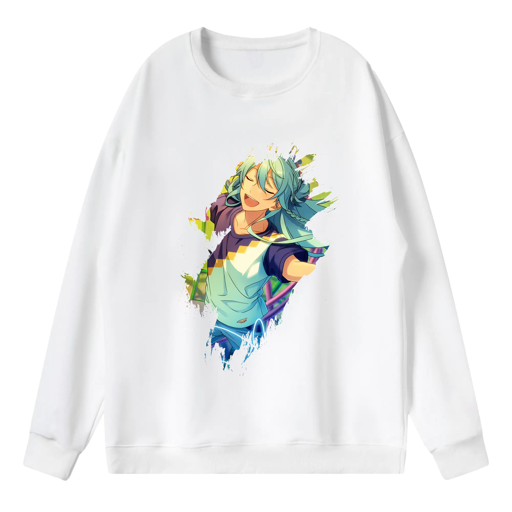 あんさん ぶる グッズ fine 日日樹渉 - 薄手 クルーネック スウェット 裏毛260g · ポリエステル 春秋向け カジュアル 男女兼用 · トレーナー デイリー スポーツ 散歩に最適