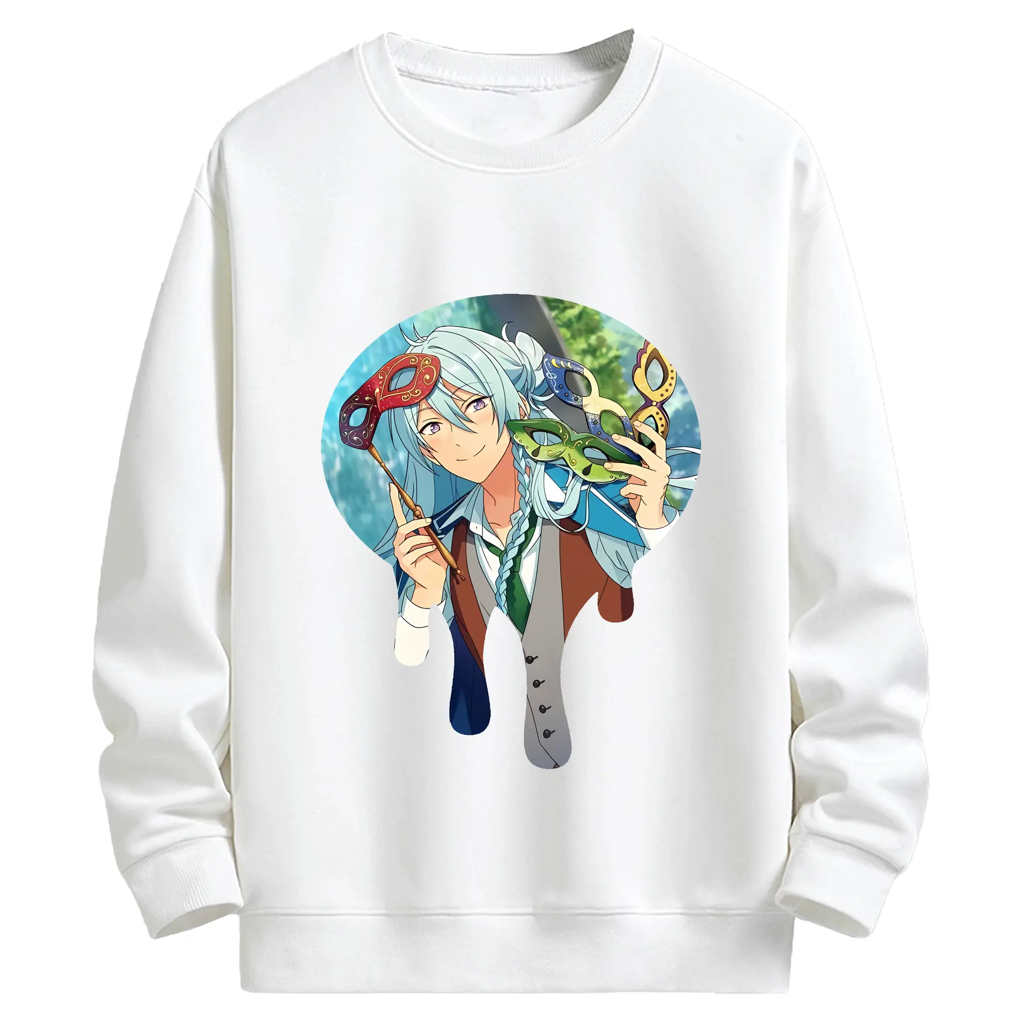 あんさん ぶる グッズ fine 日日樹渉 - キッズ クルーネックスウェットシャツ ・ フロントプリント ・ 綿80％ ポリエステル20％ ・ 快適 通学 スポーツ 日常使い お散歩用