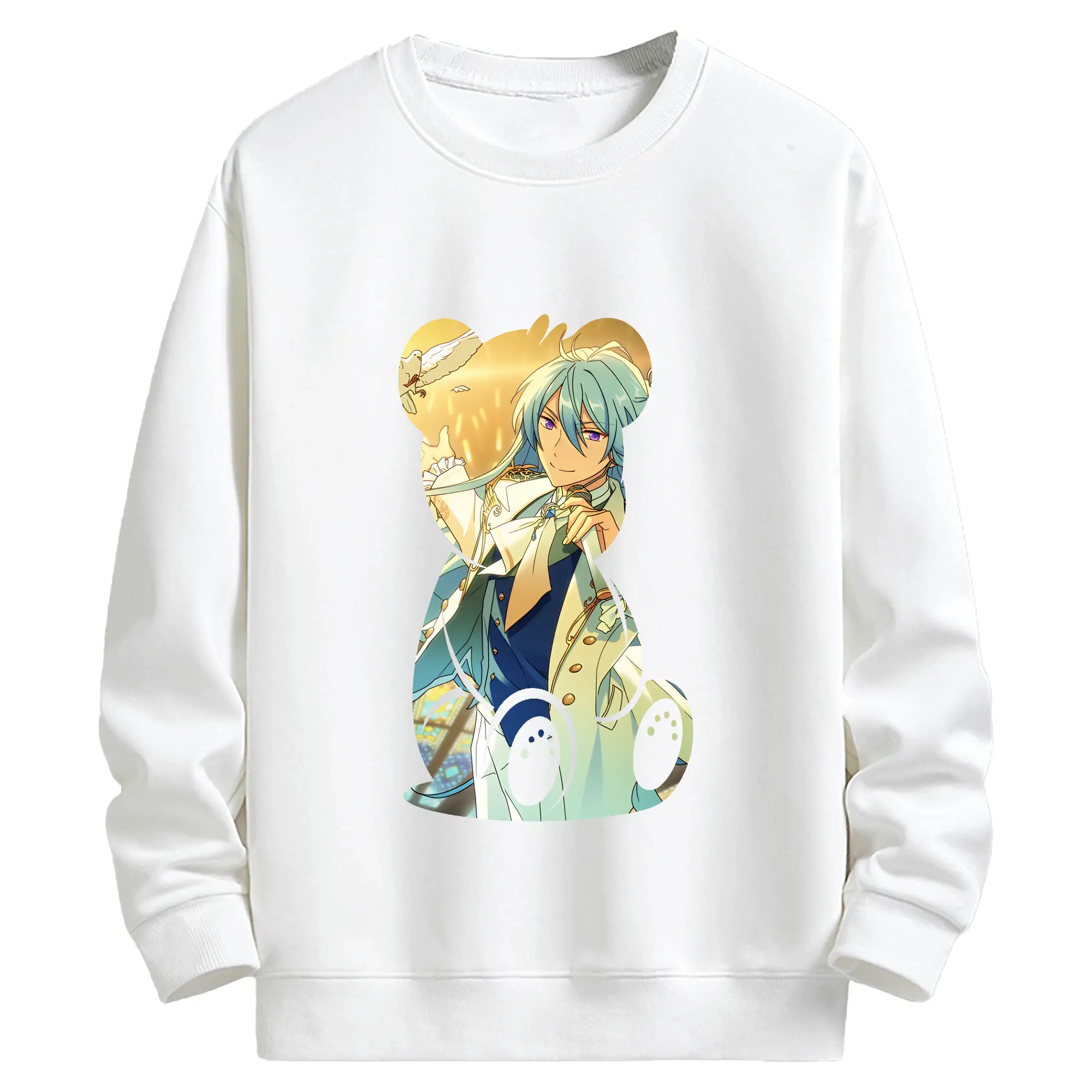 あんさん ぶる グッズ fine 日日樹渉 - キッズ クルーネックスウェットシャツ ・ フロントプリント ・ 綿80％ ポリエステル20％ ・ 快適 通学 スポーツ 日常使い お散歩用