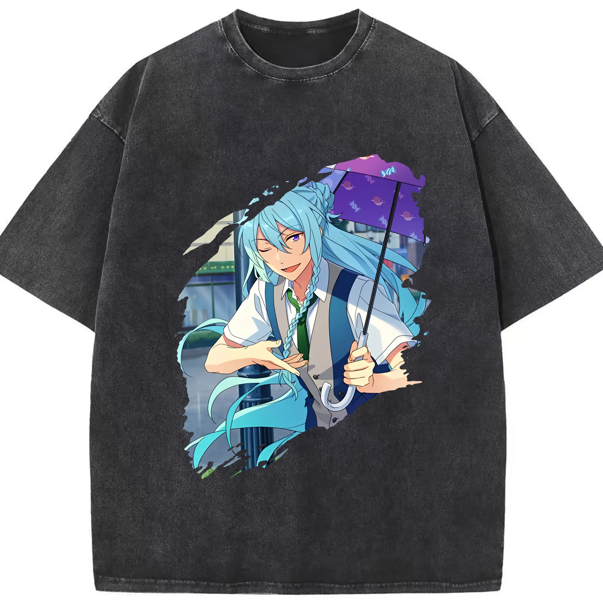 あんさん ぶる グッズ fine 日日樹渉 - 綿100％ ヴィンテージ風 半袖Tシャツ ・ フロントプリント ・ 柔らか肌触り ・ 通気性 快適 ・ スポーツ カジュアル 外出用