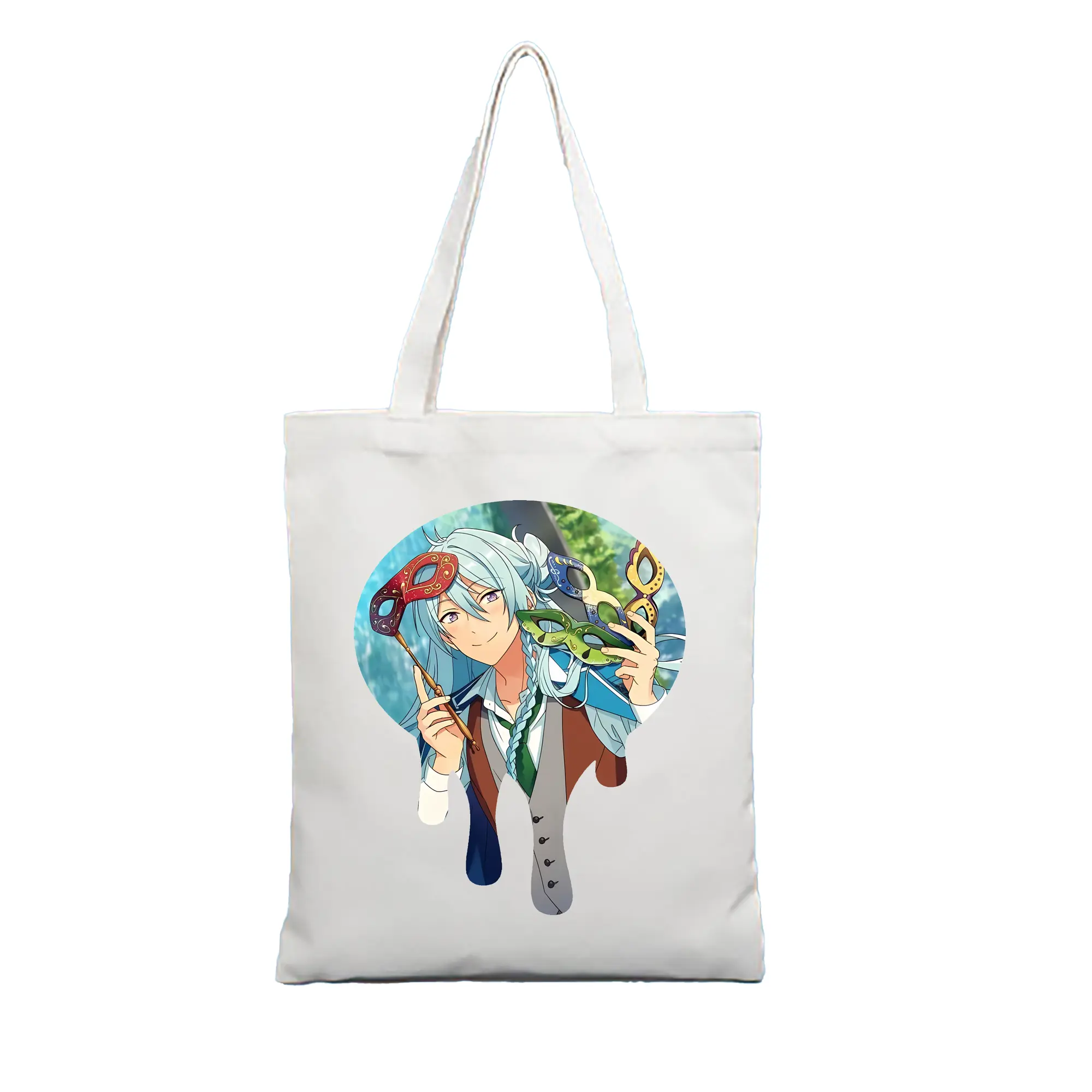 あんさん ぶる グッズ fine 日日樹渉 - 縦型キャンバス手提げバッグ（トートバッグ） ・ キャンバス素材 ・ ショッピング用 ・ 軽量 丈夫 お手入れ簡単