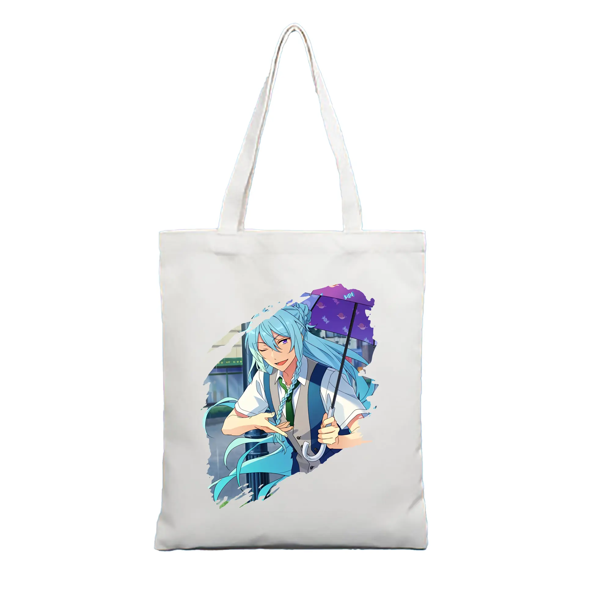 あんさん ぶる グッズ fine 日日樹渉 - 縦型キャンバス手提げバッグ（トートバッグ） ・ キャンバス素材 ・ ショッピング用 ・ 軽量 丈夫 お手入れ簡単