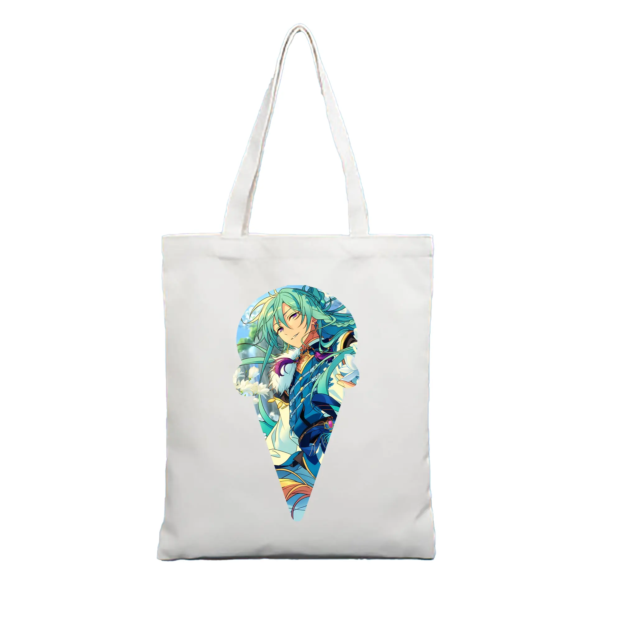 あんさん ぶる グッズ fine 日日樹渉 - 縦型キャンバス手提げバッグ（トートバッグ） ・ キャンバス素材 ・ ショッピング用 ・ 軽量 丈夫 お手入れ簡単