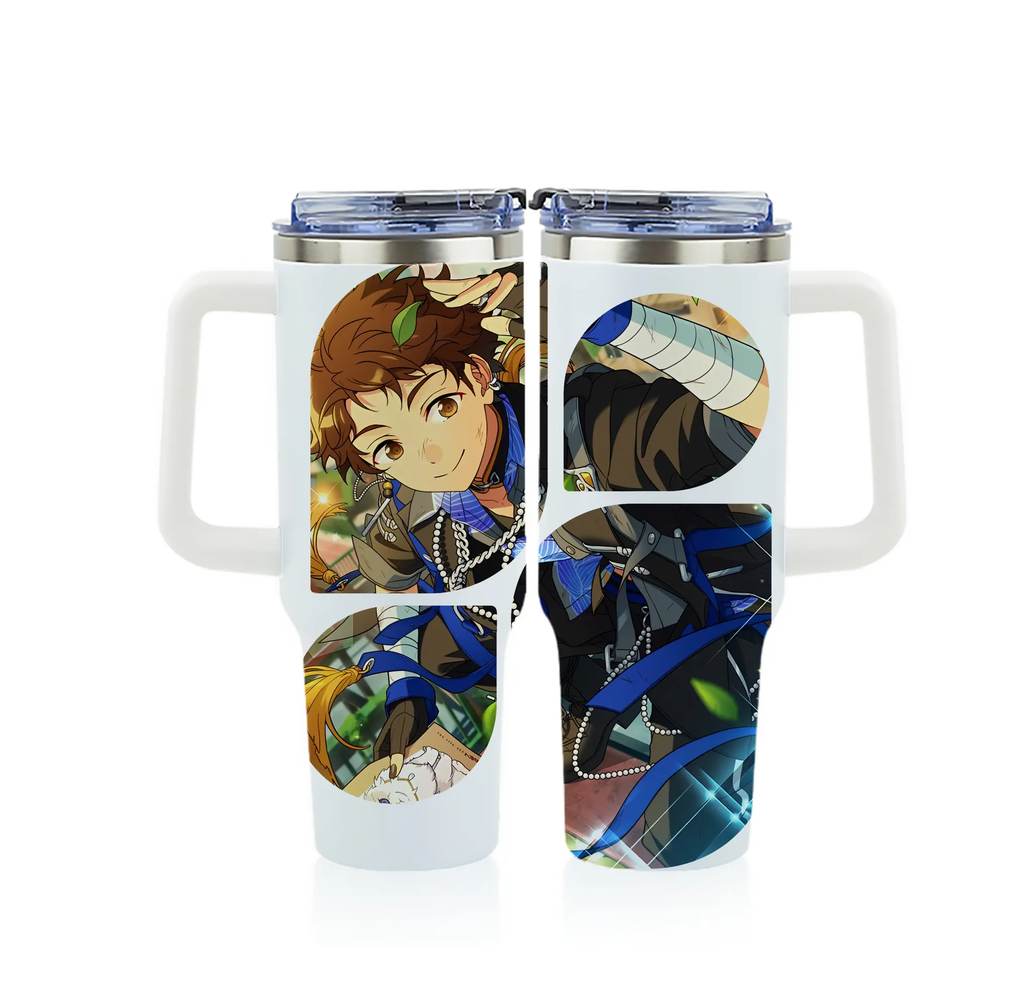 あんさん ぶる グッズ fine 伏見弓弦 - 1200mL フルプリント車用タンブラー ・ 304ステンレス 内側 ・ 201ステンレス 外側 ・ 保温 保冷 ・ 通勤 ドライブ アウトドア用