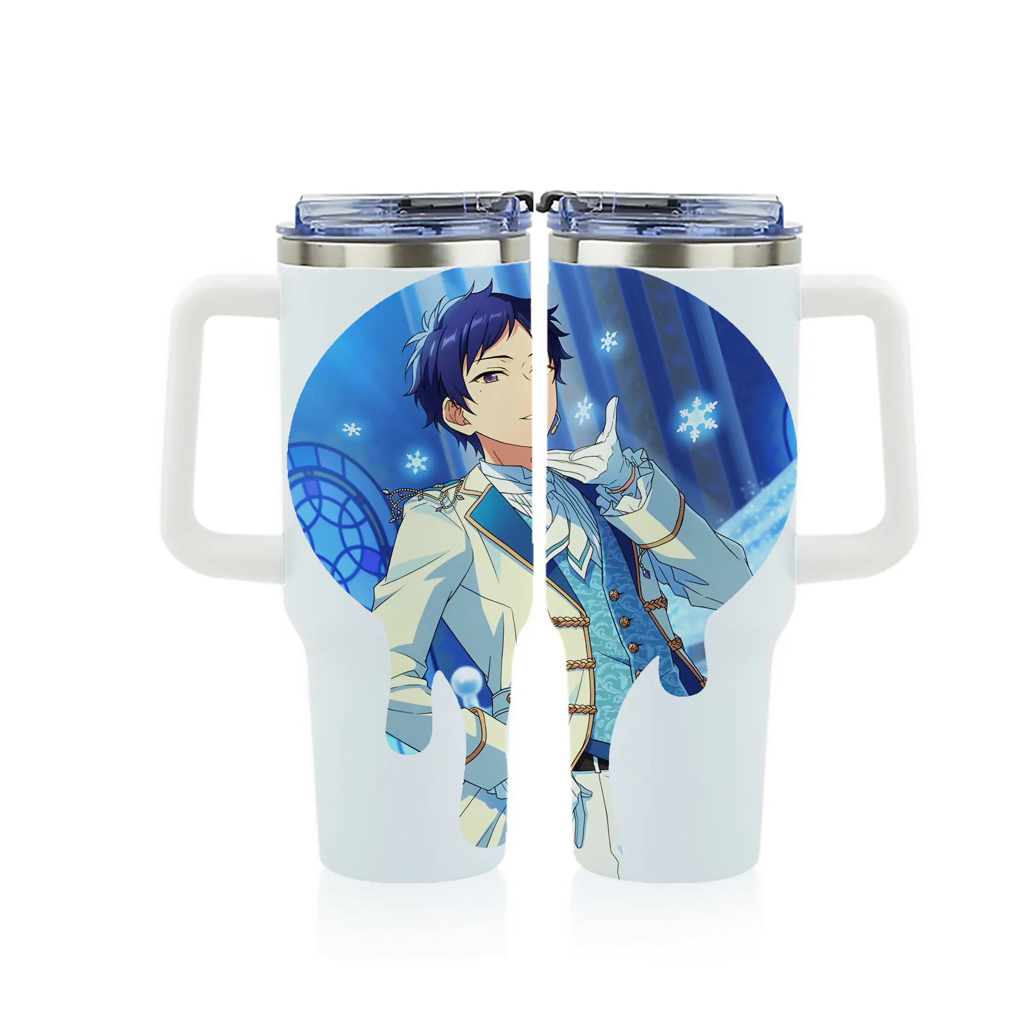 あんさん ぶる グッズ fine 伏見弓弦 - 1200mL フルプリント車用タンブラー ・ 304ステンレス 内側 ・ 201ステンレス 外側 ・ 保温 保冷 ・ 通勤 ドライブ アウトドア用