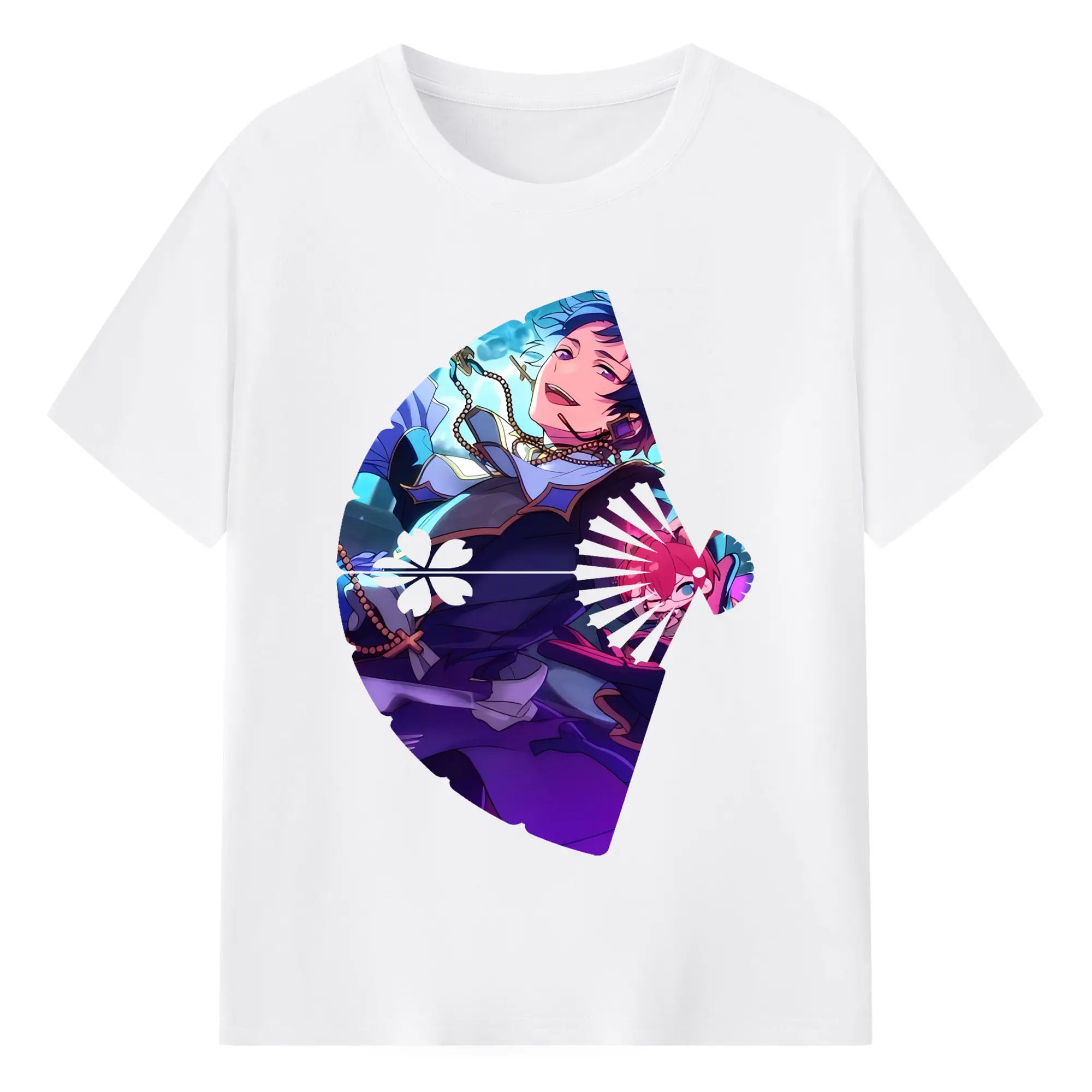 あんさん ぶる グッズ fine 伏見弓弦 - 綿100％ 半袖Tシャツ ・ フロントプリント ・ 快適 通気性 ・ 日常使い 散歩 スポーツ用