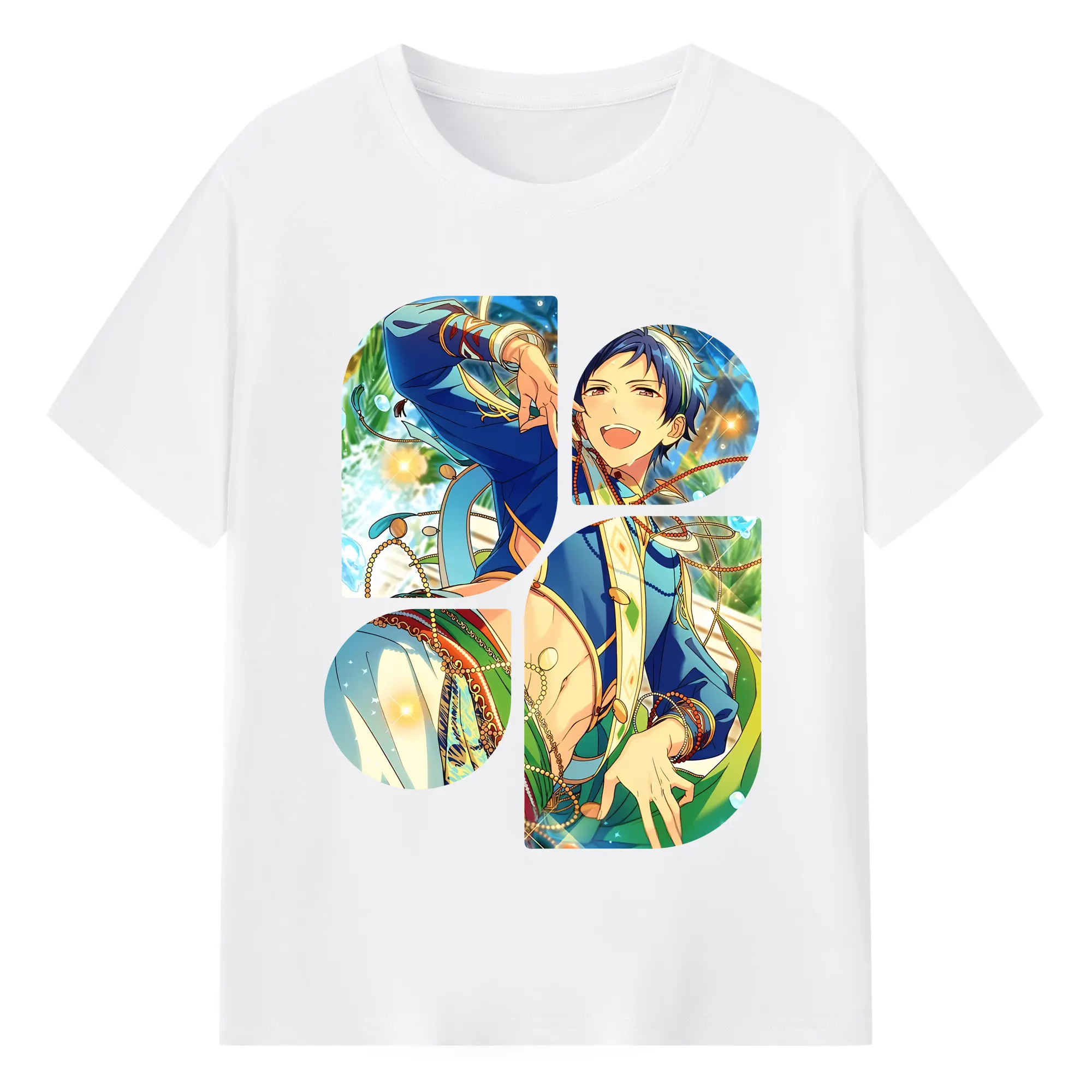 あんさん ぶる グッズ fine 伏見弓弦 - 綿100％ 半袖Tシャツ ・ フロントプリント ・ 快適 通気性 ・ 日常使い 散歩 スポーツ用