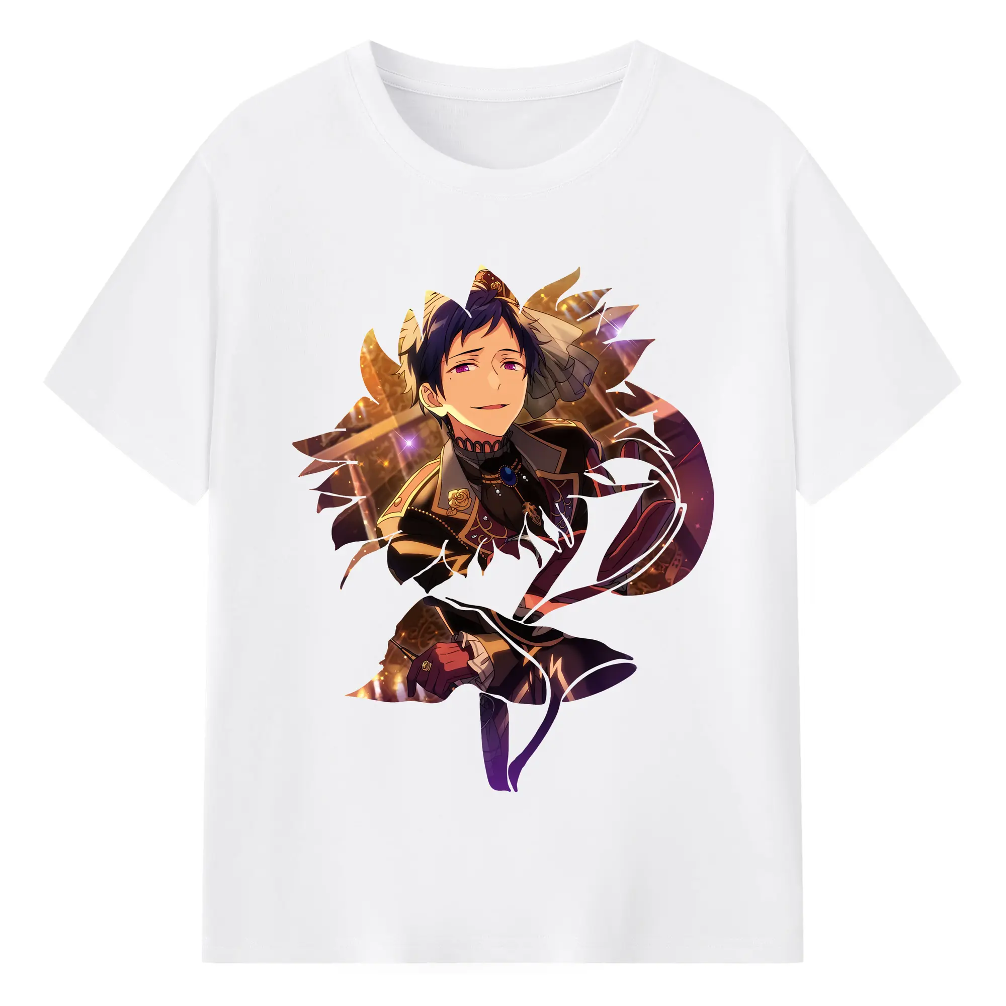 あんさん ぶる グッズ fine 伏見弓弦 - 綿100％ 半袖Tシャツ ・ フロントプリント ・ 快適 通気性 ・ 日常使い 散歩 スポーツ用