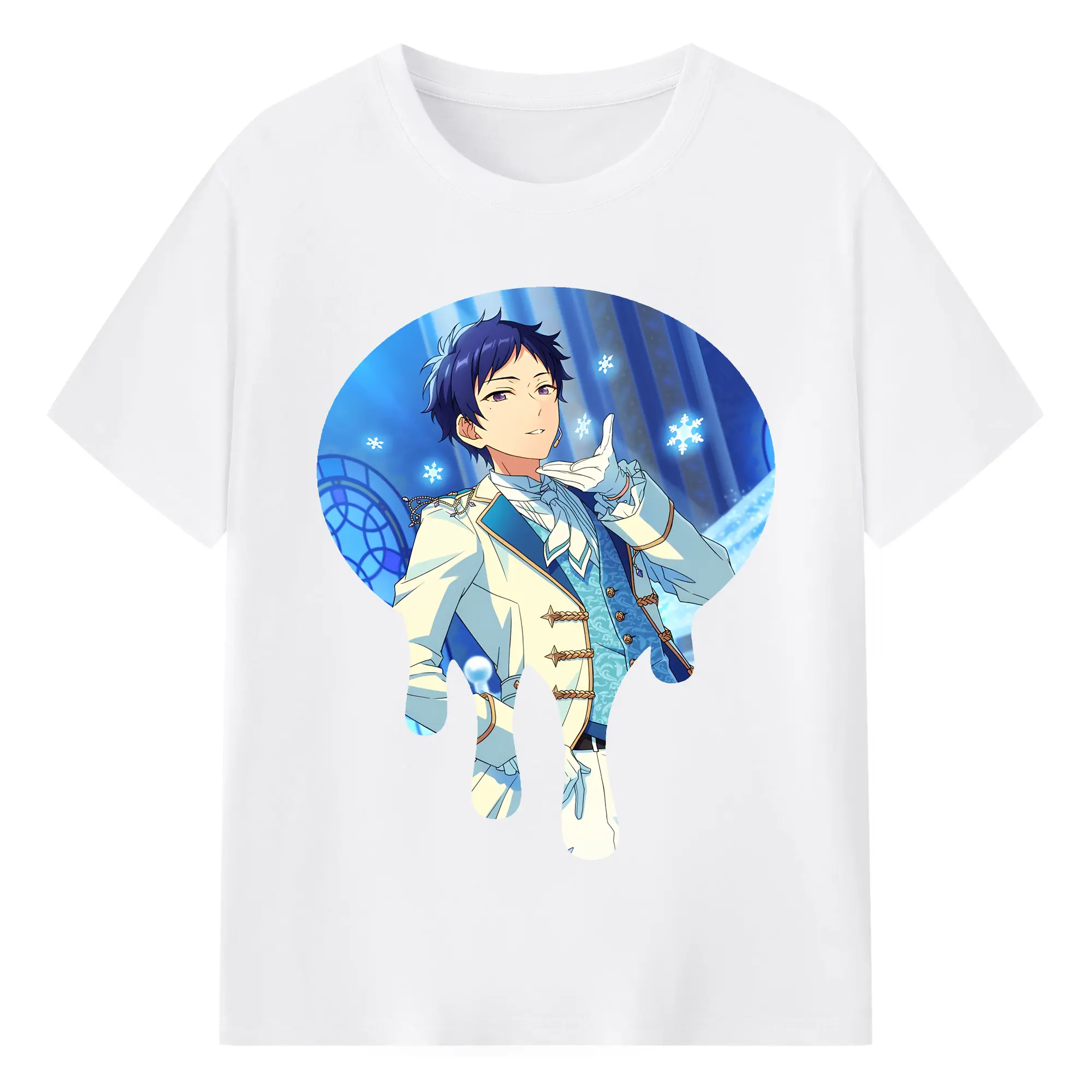 あんさん ぶる グッズ fine 伏見弓弦 - 綿100％ 半袖Tシャツ ・ フロントプリント ・ 快適 通気性 ・ 日常使い 散歩 スポーツ用