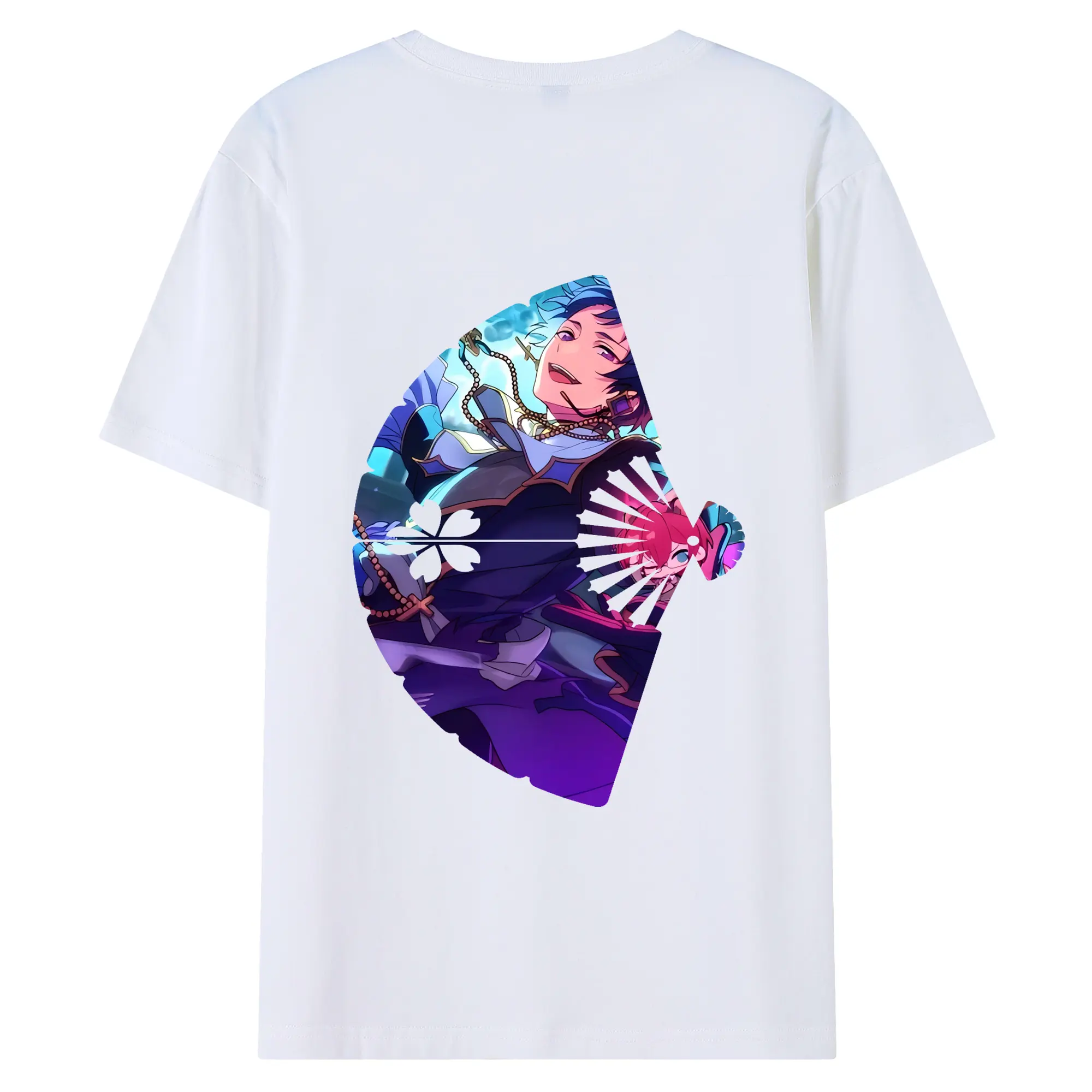 あんさん ぶる グッズ fine 伏見弓弦 - 綿100％ 半袖Tシャツ ・ バックプリント ・ 快適 通気性 ・ 日常使い 散歩 スポーツ用