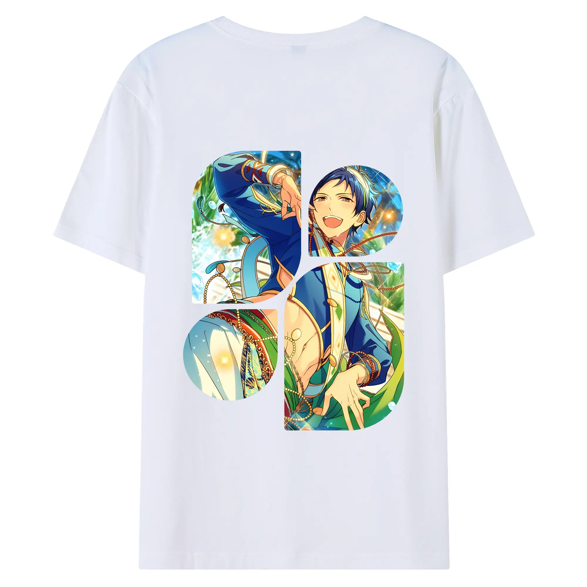 あんさん ぶる グッズ fine 伏見弓弦 - 綿100％ 半袖Tシャツ ・ バックプリント ・ 快適 通気性 ・ 日常使い 散歩 スポーツ用