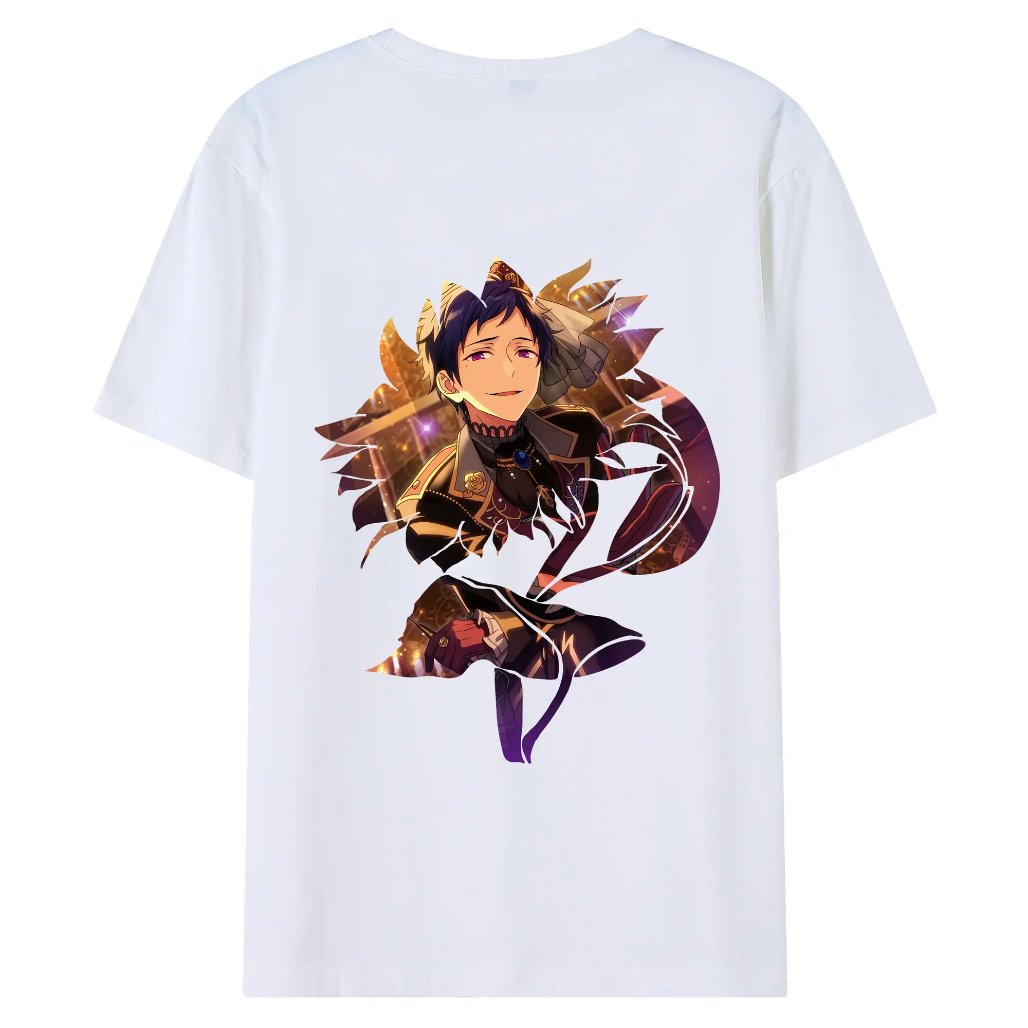 あんさん ぶる グッズ fine 伏見弓弦 - 綿100％ 半袖Tシャツ ・ バックプリント ・ 快適 通気性 ・ 日常使い 散歩 スポーツ用