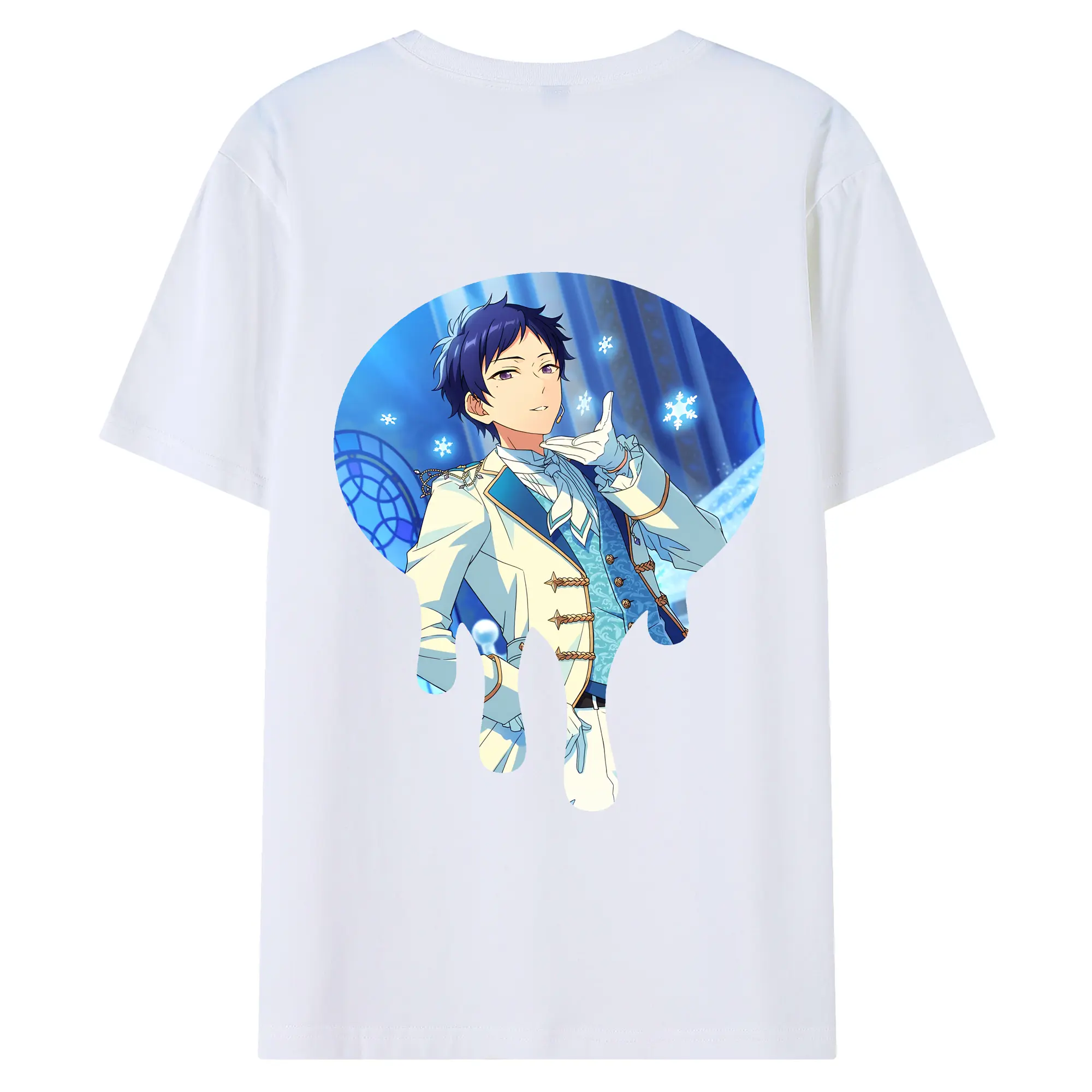 あんさん ぶる グッズ fine 伏見弓弦 - 綿100％ 半袖Tシャツ ・ バックプリント ・ 快適 通気性 ・ 日常使い 散歩 スポーツ用