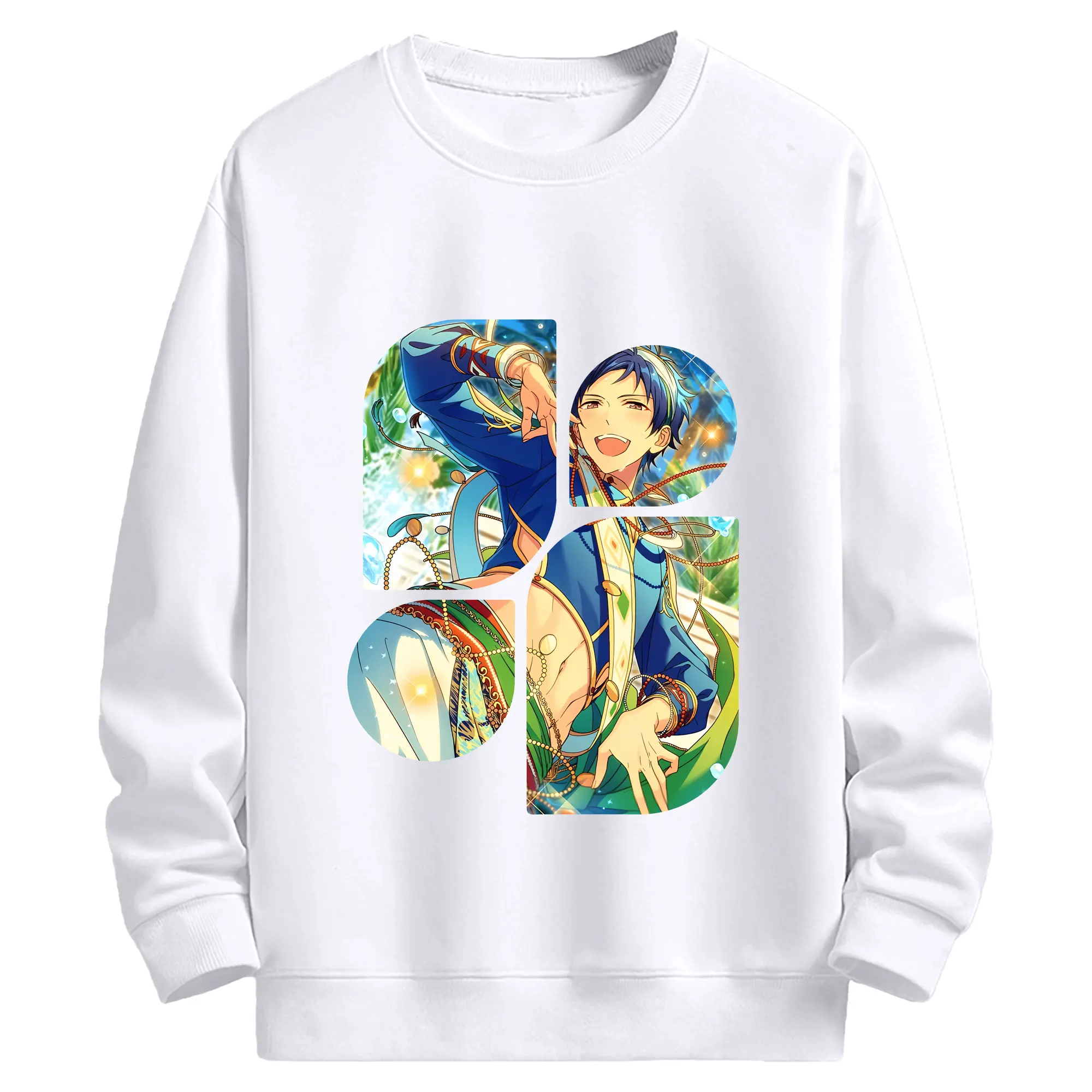 あんさん ぶる グッズ fine 伏見弓弦 - 高品質 クルーネック スウェット ・ コットン59％ ポリエステル41％ ・ ユニセックス 長袖 トレーナー ・ カジュアル デイリー スポーツ 散歩用