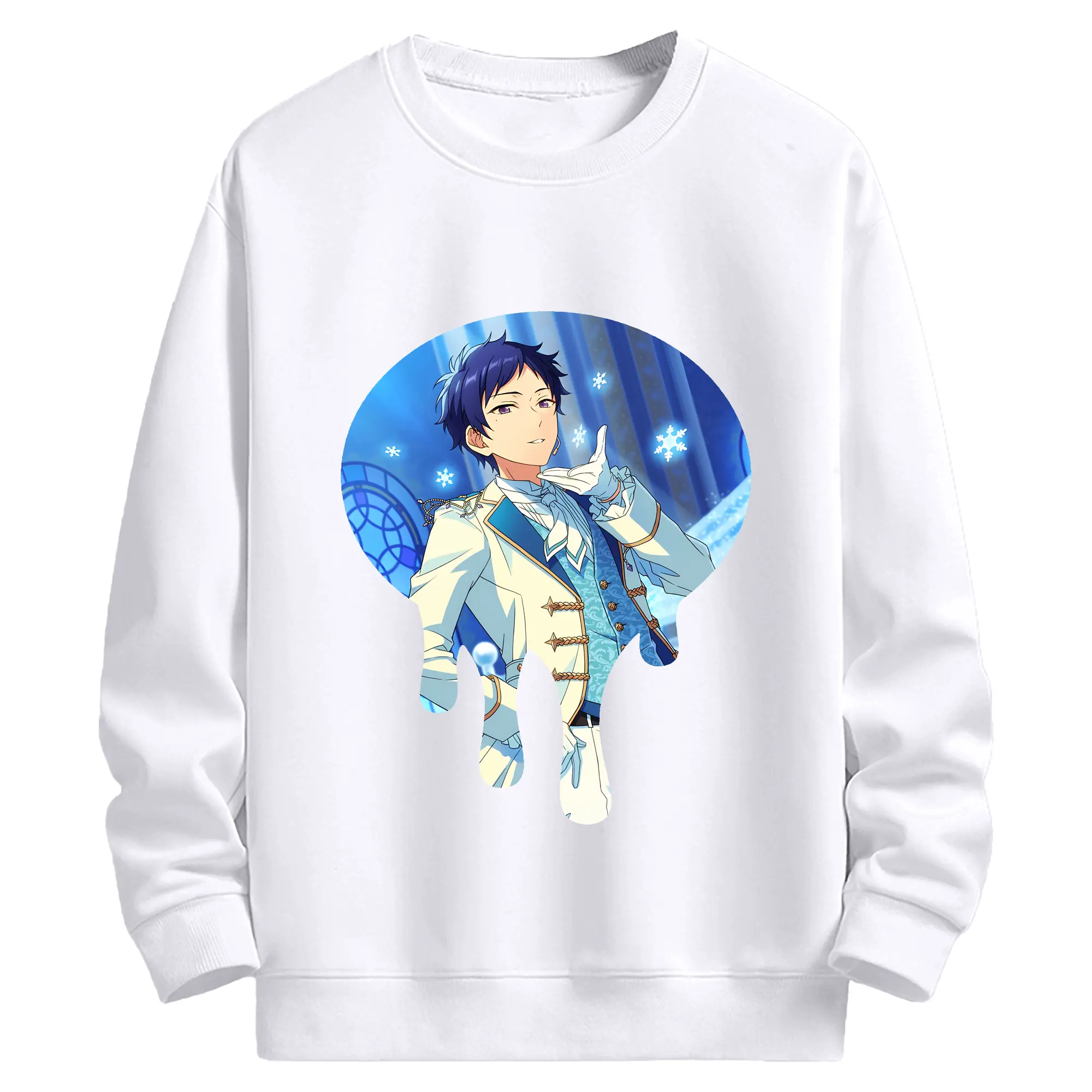 あんさん ぶる グッズ fine 伏見弓弦 - 高品質 クルーネック スウェット ・ コットン59％ ポリエステル41％ ・ ユニセックス 長袖 トレーナー ・ カジュアル デイリー スポーツ 散歩用