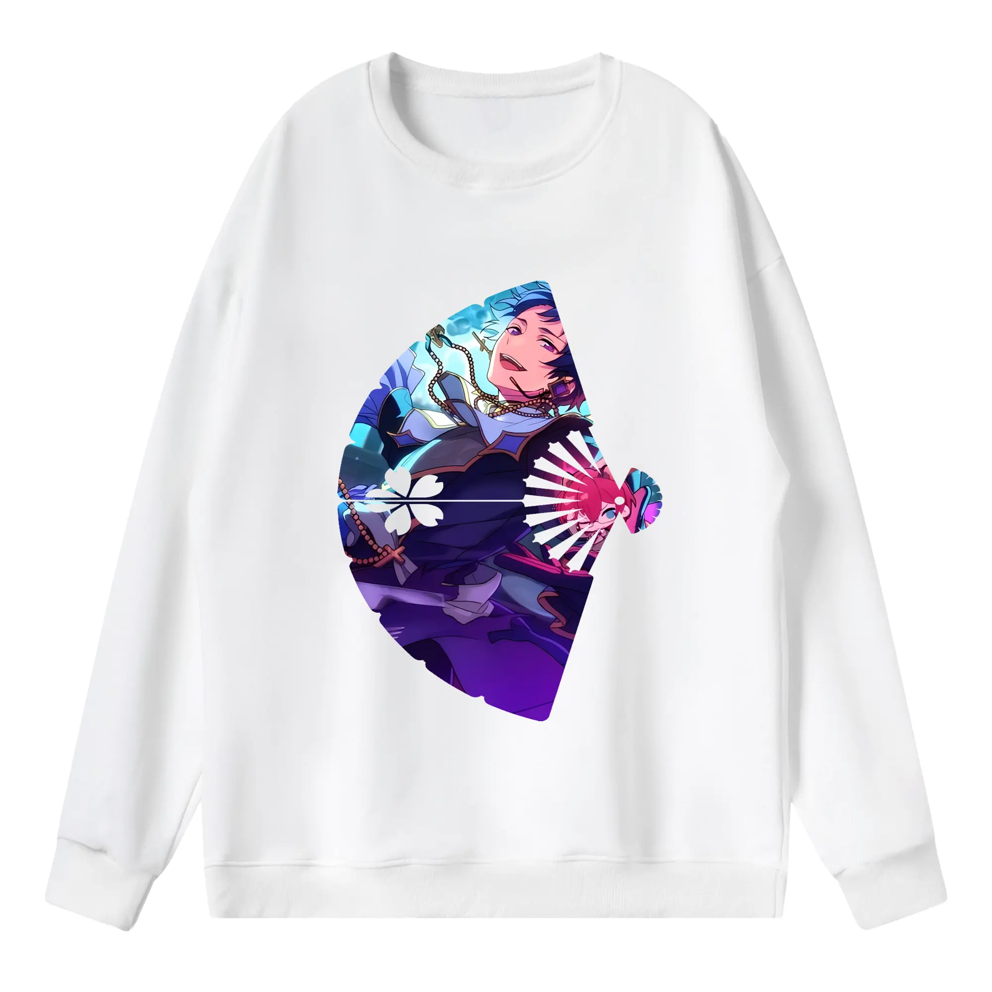 あんさん ぶる グッズ fine 伏見弓弦 - 薄手 クルーネック スウェット 裏毛260g · ポリエステル 春秋向け カジュアル 男女兼用 · トレーナー デイリー スポーツ 散歩に最適