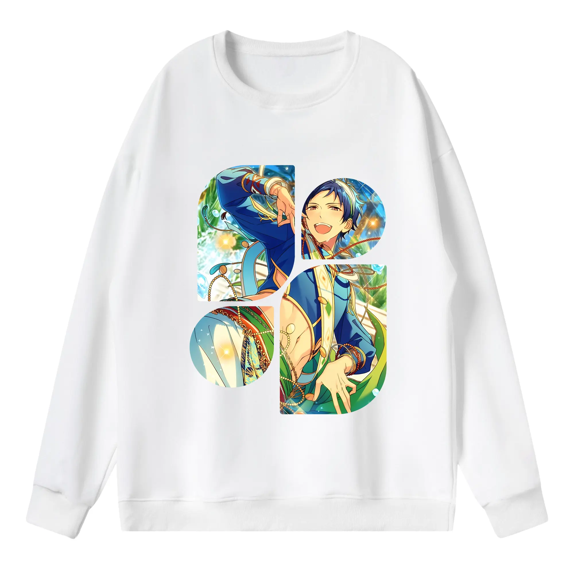 あんさん ぶる グッズ fine 伏見弓弦 - 薄手 クルーネック スウェット 裏毛260g · ポリエステル 春秋向け カジュアル 男女兼用 · トレーナー デイリー スポーツ 散歩に最適