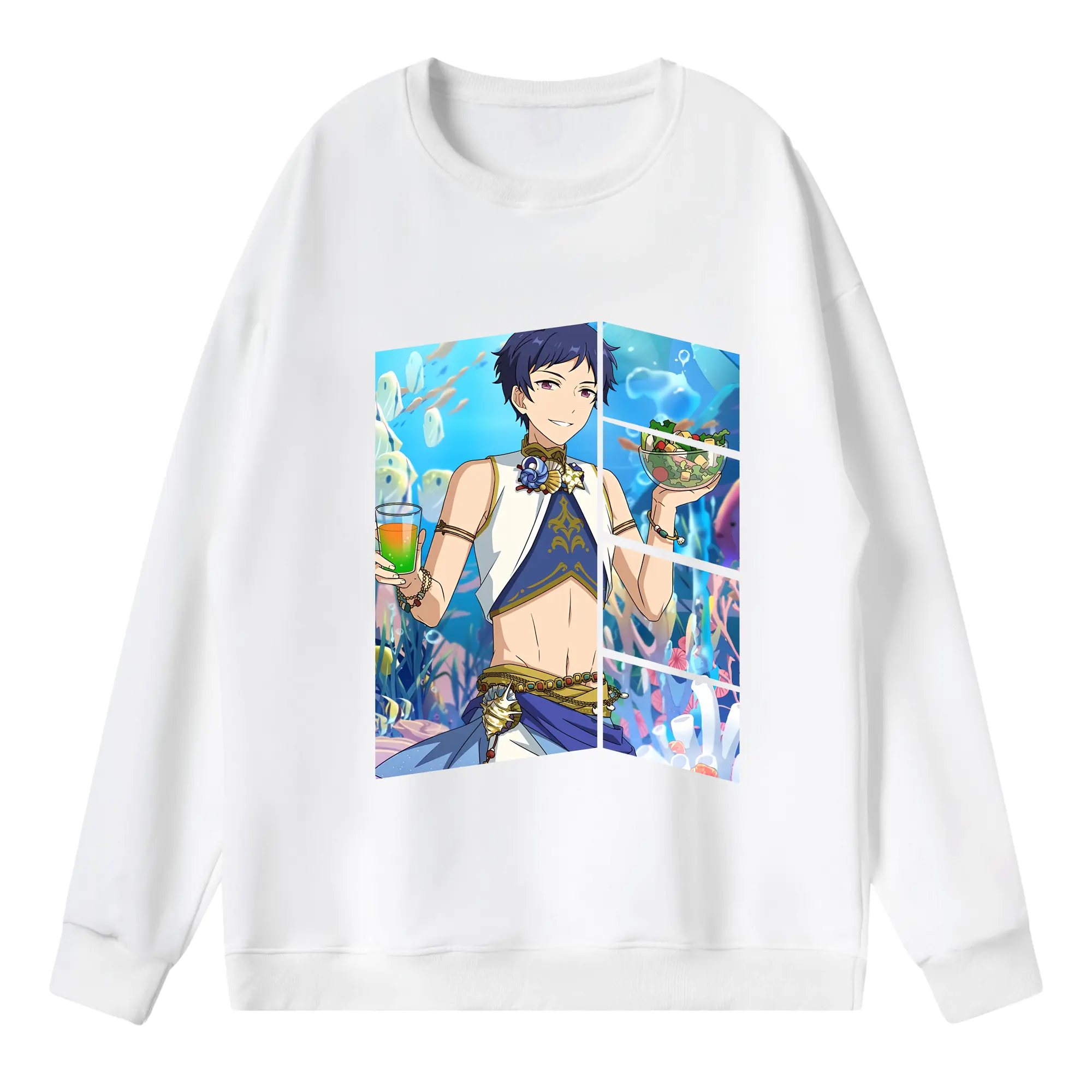 あんさん ぶる グッズ fine 伏見弓弦 - 薄手 クルーネック スウェット 裏毛260g · ポリエステル 春秋向け カジュアル 男女兼用 · トレーナー デイリー スポーツ 散歩に最適