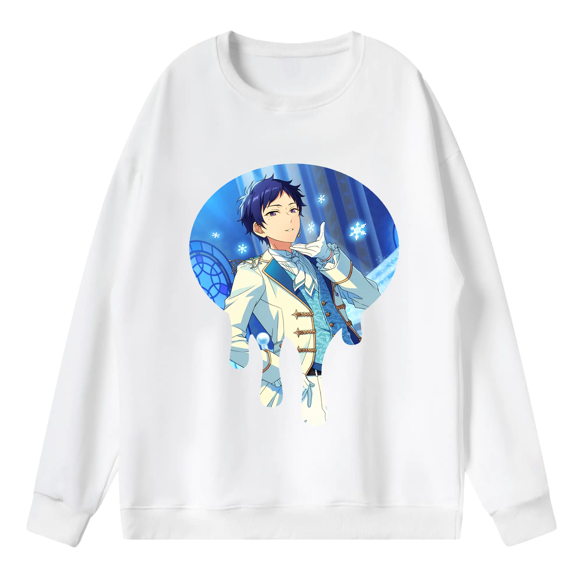 あんさん ぶる グッズ fine 伏見弓弦 - 薄手 クルーネック スウェット 裏毛260g · ポリエステル 春秋向け カジュアル 男女兼用 · トレーナー デイリー スポーツ 散歩に最適