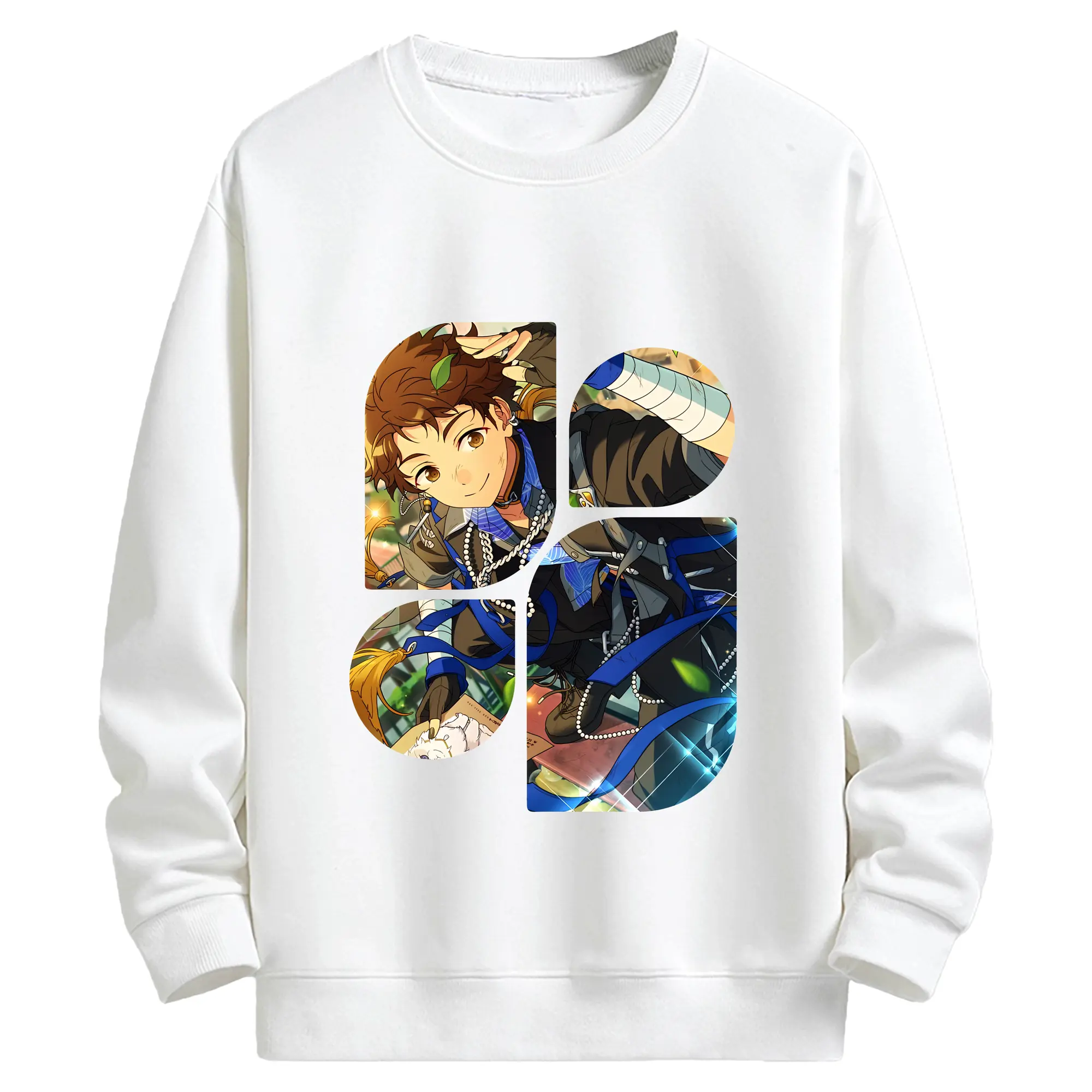 あんさん ぶる グッズ fine 伏見弓弦 - キッズ クルーネックスウェットシャツ ・ フロントプリント ・ 綿80％ ポリエステル20％ ・ 快適 通学 スポーツ 日常使い お散歩用