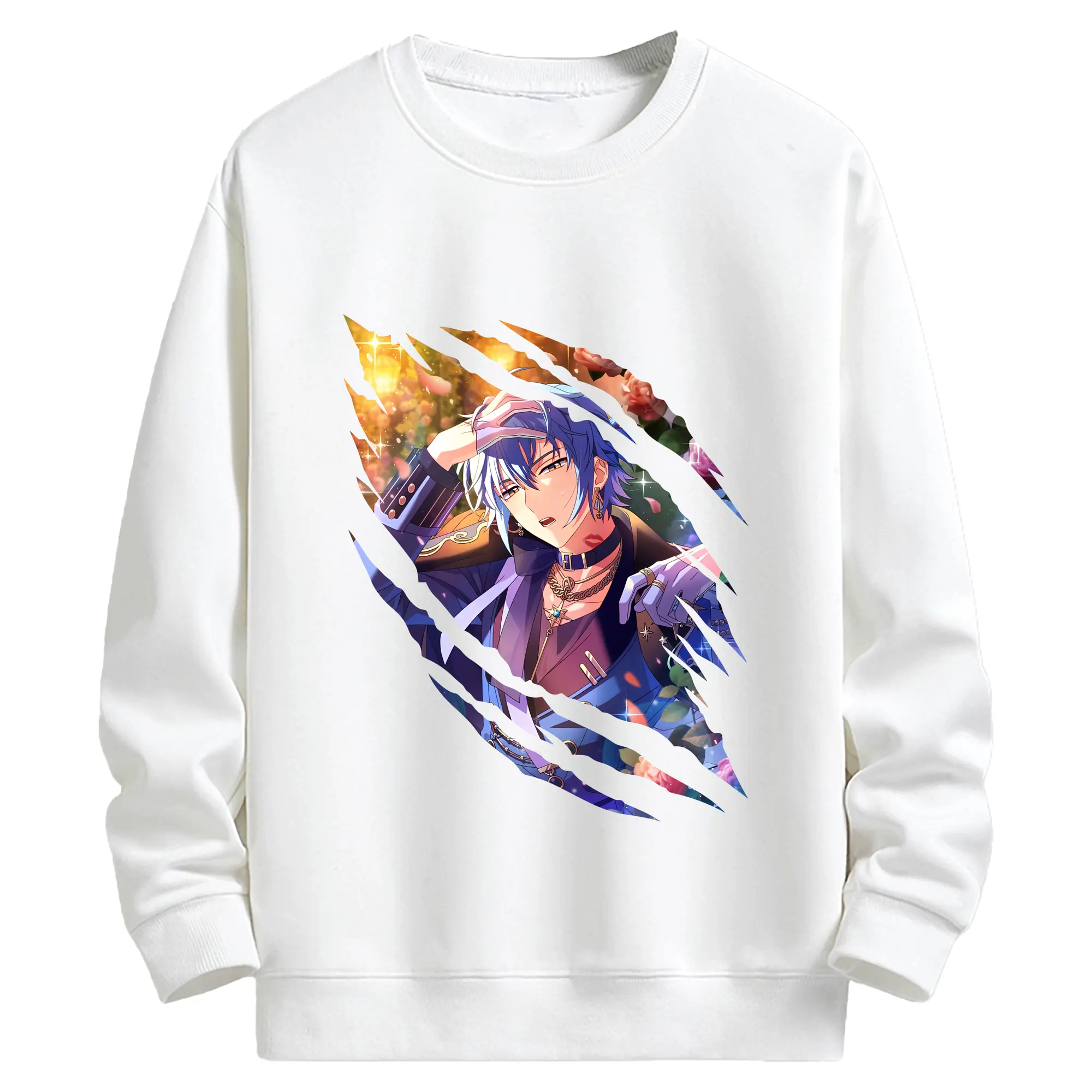 あんさん ぶる グッズ fine 伏見弓弦 - キッズ クルーネックスウェットシャツ ・ フロントプリント ・ 綿80％ ポリエステル20％ ・ 快適 通学 スポーツ 日常使い お散歩用