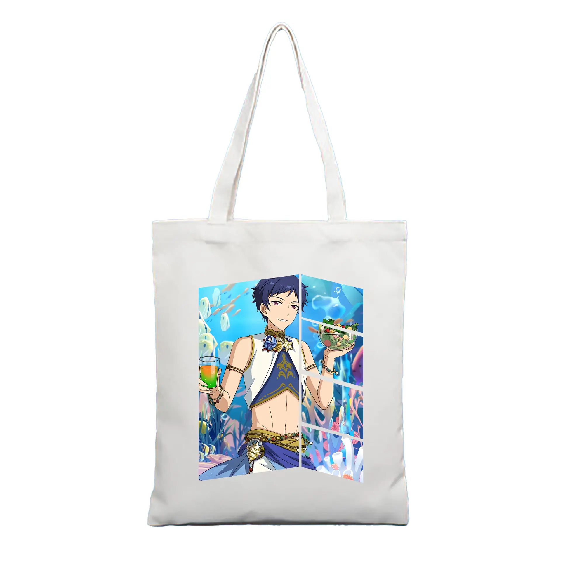 あんさん ぶる グッズ fine 伏見弓弦 - 縦型キャンバス手提げバッグ（トートバッグ） ・ キャンバス素材 ・ ショッピング用 ・ 軽量 丈夫 お手入れ簡単