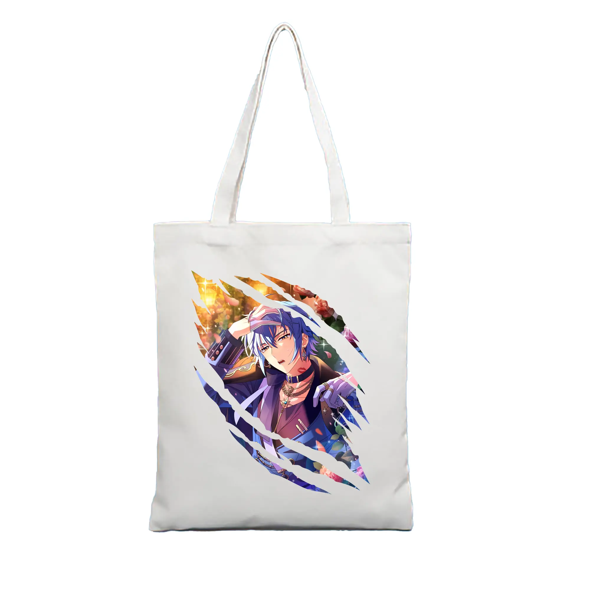 あんさん ぶる グッズ fine 伏見弓弦 - 縦型キャンバス手提げバッグ（トートバッグ） ・ キャンバス素材 ・ ショッピング用 ・ 軽量 丈夫 お手入れ簡単