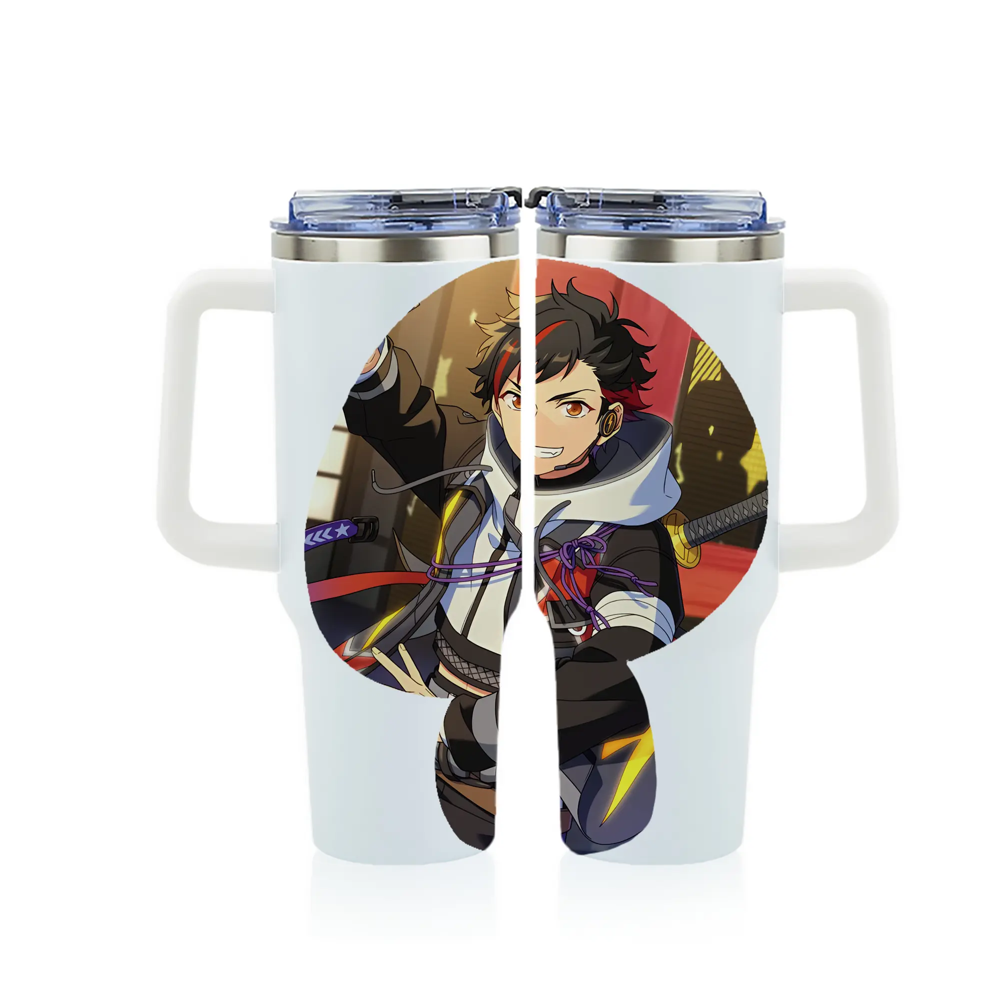 あんさん ぶる グッズ 流星隊 南雲鉄虎 - 1200mL フルプリント車用タンブラー ・ 304ステンレス 内側 ・ 201ステンレス 外側 ・ 保温 保冷 ・ 通勤 ドライブ アウトドア用