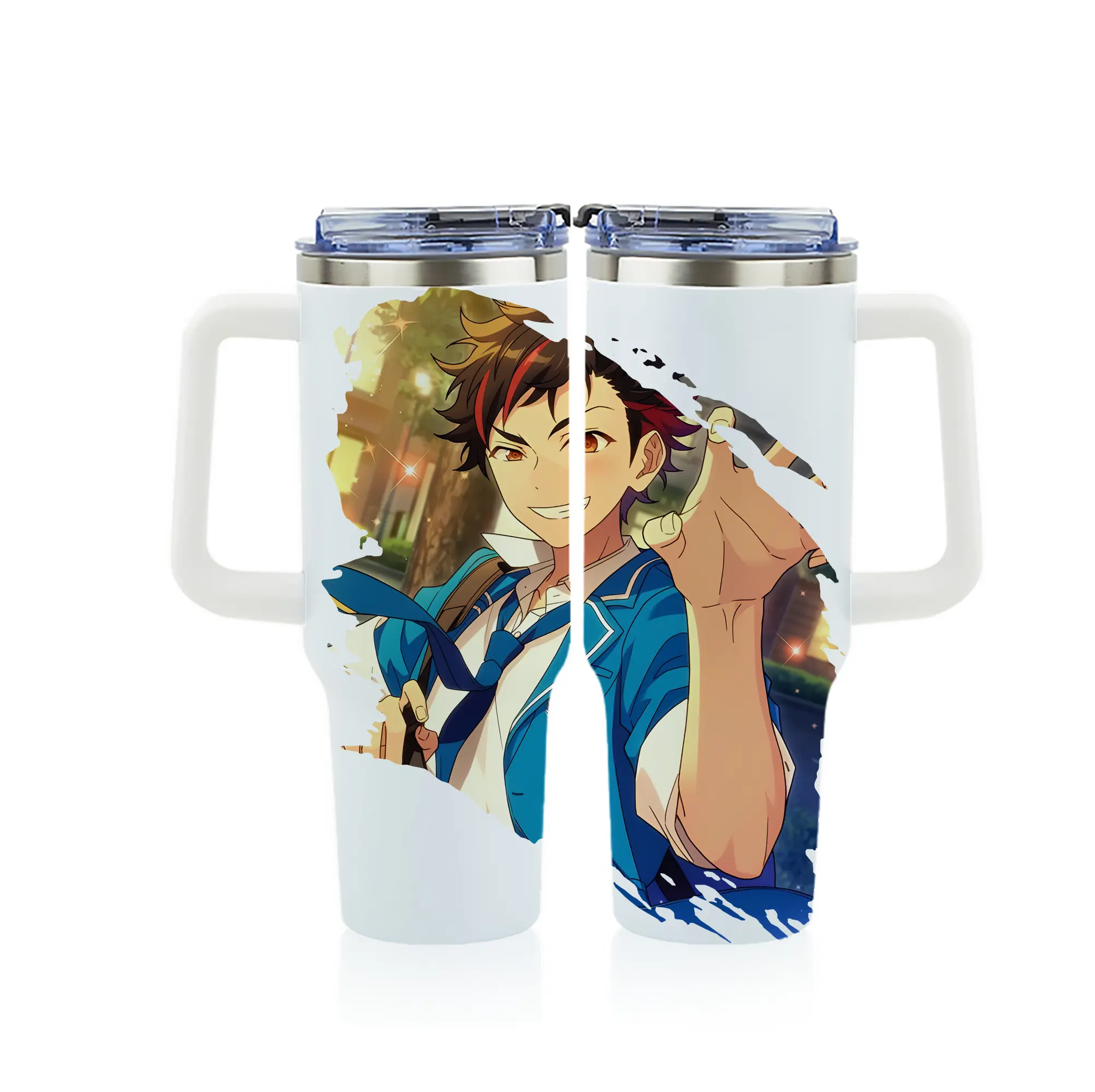 あんさん ぶる グッズ 流星隊 南雲鉄虎 - 1200mL フルプリント車用タンブラー ・ 304ステンレス 内側 ・ 201ステンレス 外側 ・ 保温 保冷 ・ 通勤 ドライブ アウトドア用