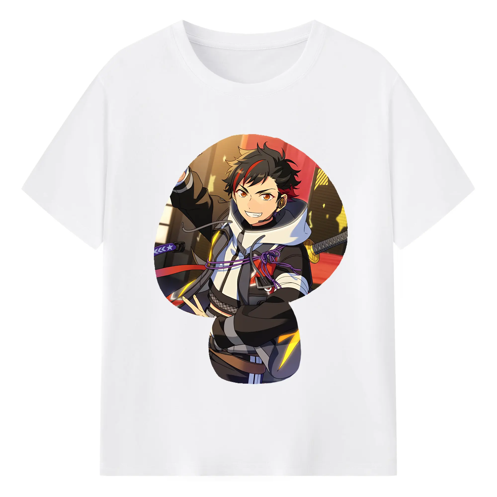 あんさん ぶる グッズ 流星隊 南雲鉄虎 - 綿100％ 半袖Tシャツ ・ フロントプリント ・ 快適 通気性 ・ 日常使い 散歩 スポーツ用