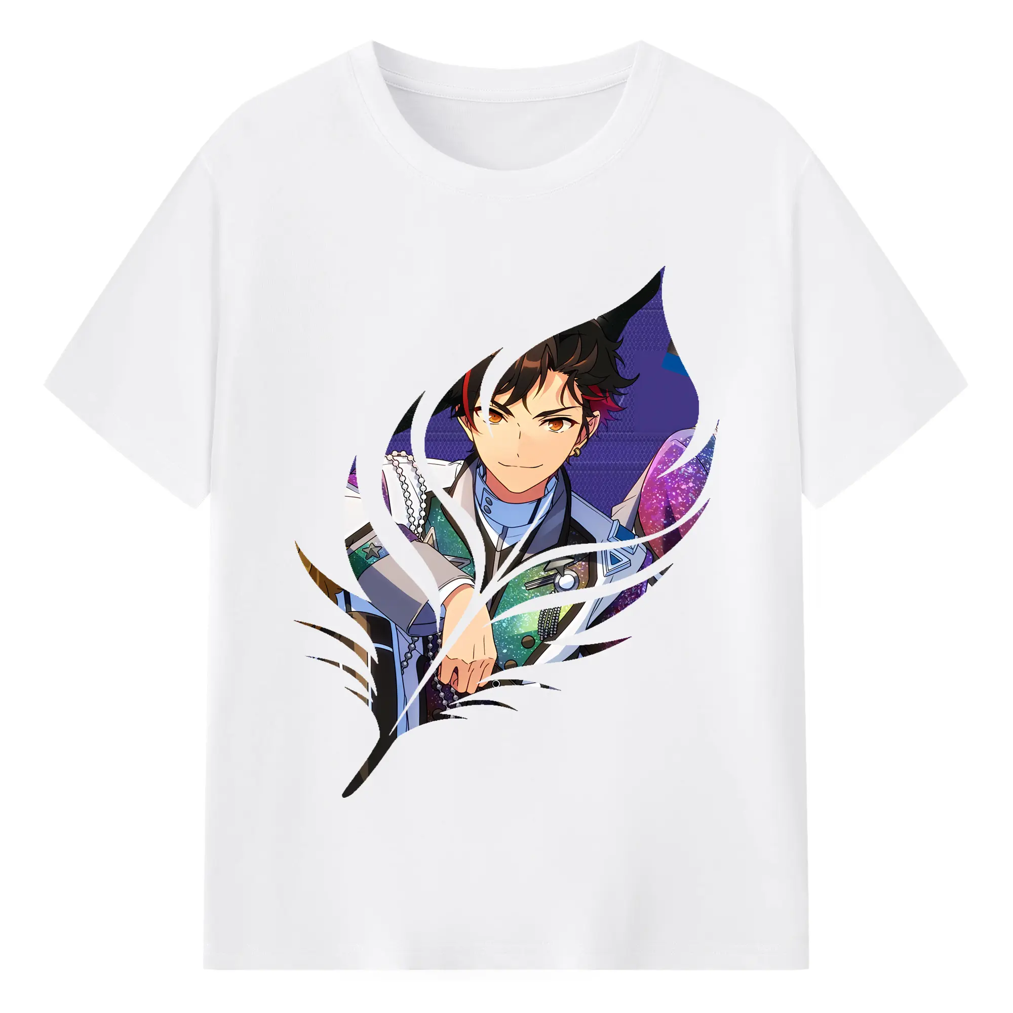 あんさん ぶる グッズ 流星隊 南雲鉄虎 - 綿100％ 半袖Tシャツ ・ フロントプリント ・ 快適 通気性 ・ 日常使い 散歩 スポーツ用