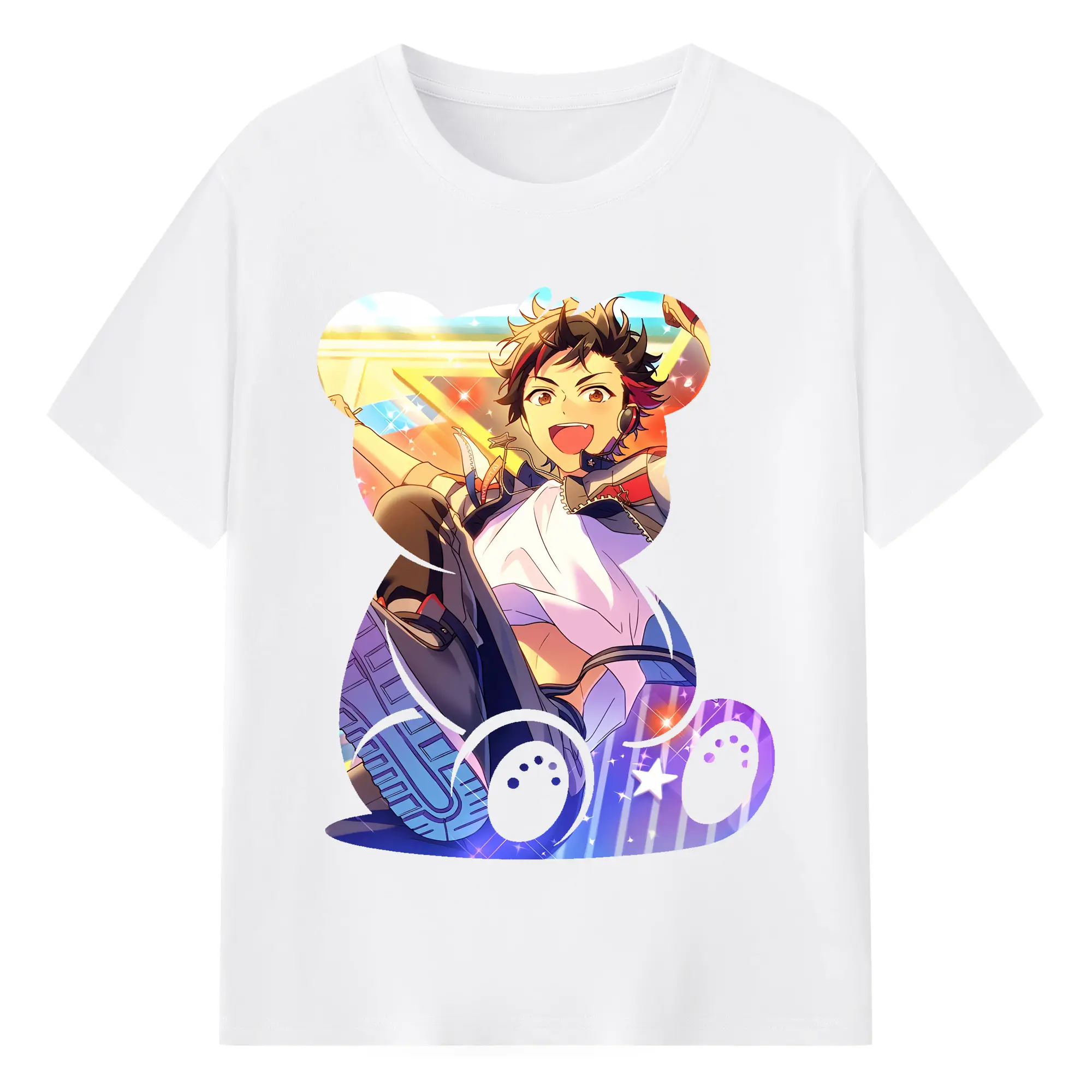 あんさん ぶる グッズ 流星隊 南雲鉄虎 - 綿100％ 半袖Tシャツ ・ フロントプリント ・ 快適 通気性 ・ 日常使い 散歩 スポーツ用