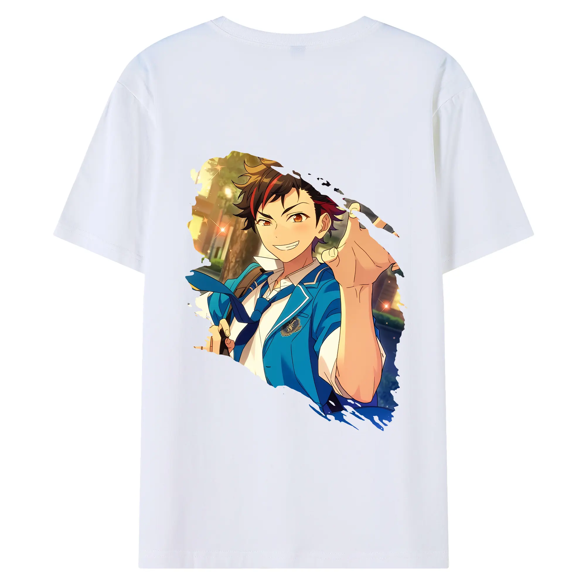 あんさん ぶる グッズ 流星隊 南雲鉄虎 - 綿100％ 半袖Tシャツ ・ バックプリント ・ 快適 通気性 ・ 日常使い 散歩 スポーツ用