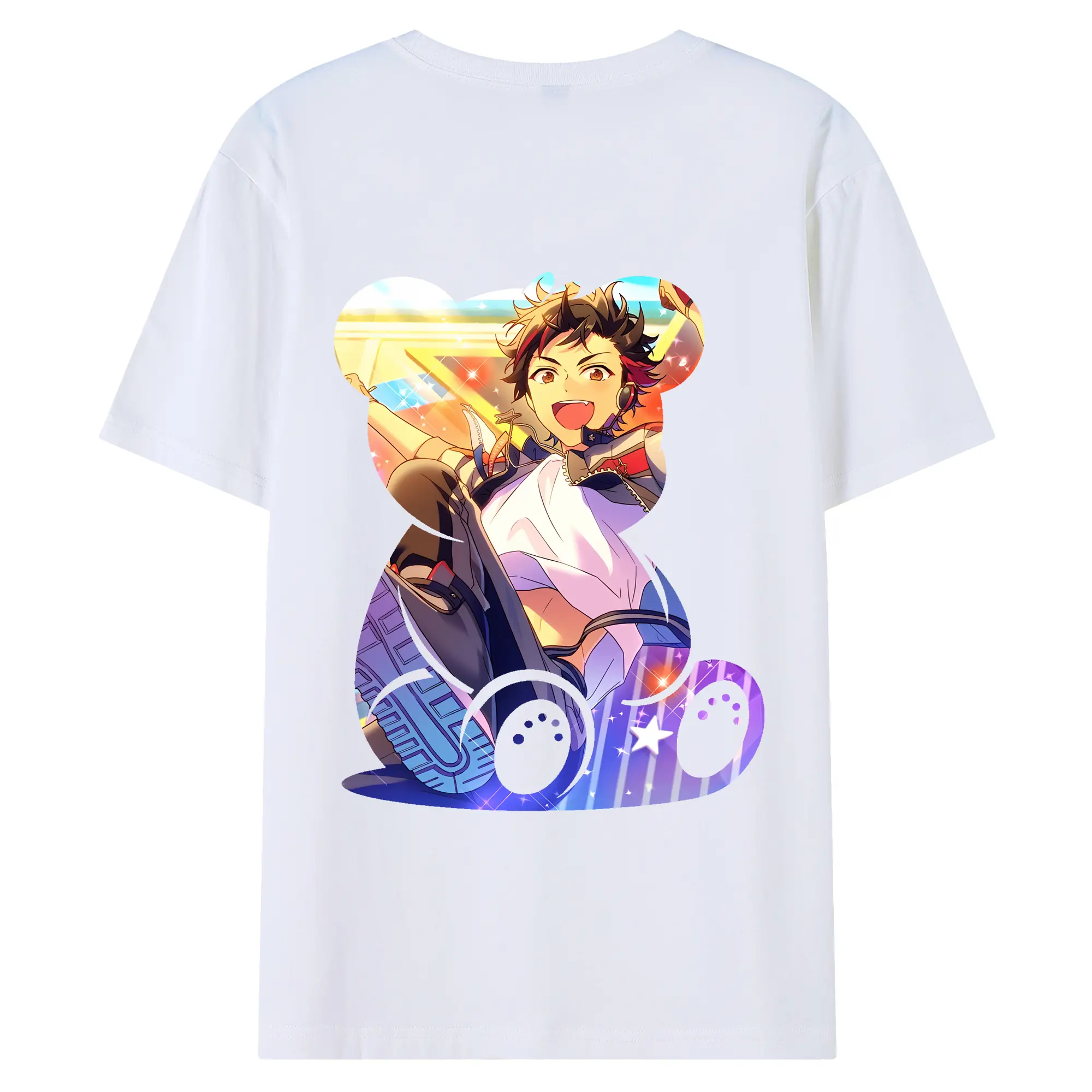 あんさん ぶる グッズ 流星隊 南雲鉄虎 - 綿100％ 半袖Tシャツ ・ バックプリント ・ 快適 通気性 ・ 日常使い 散歩 スポーツ用